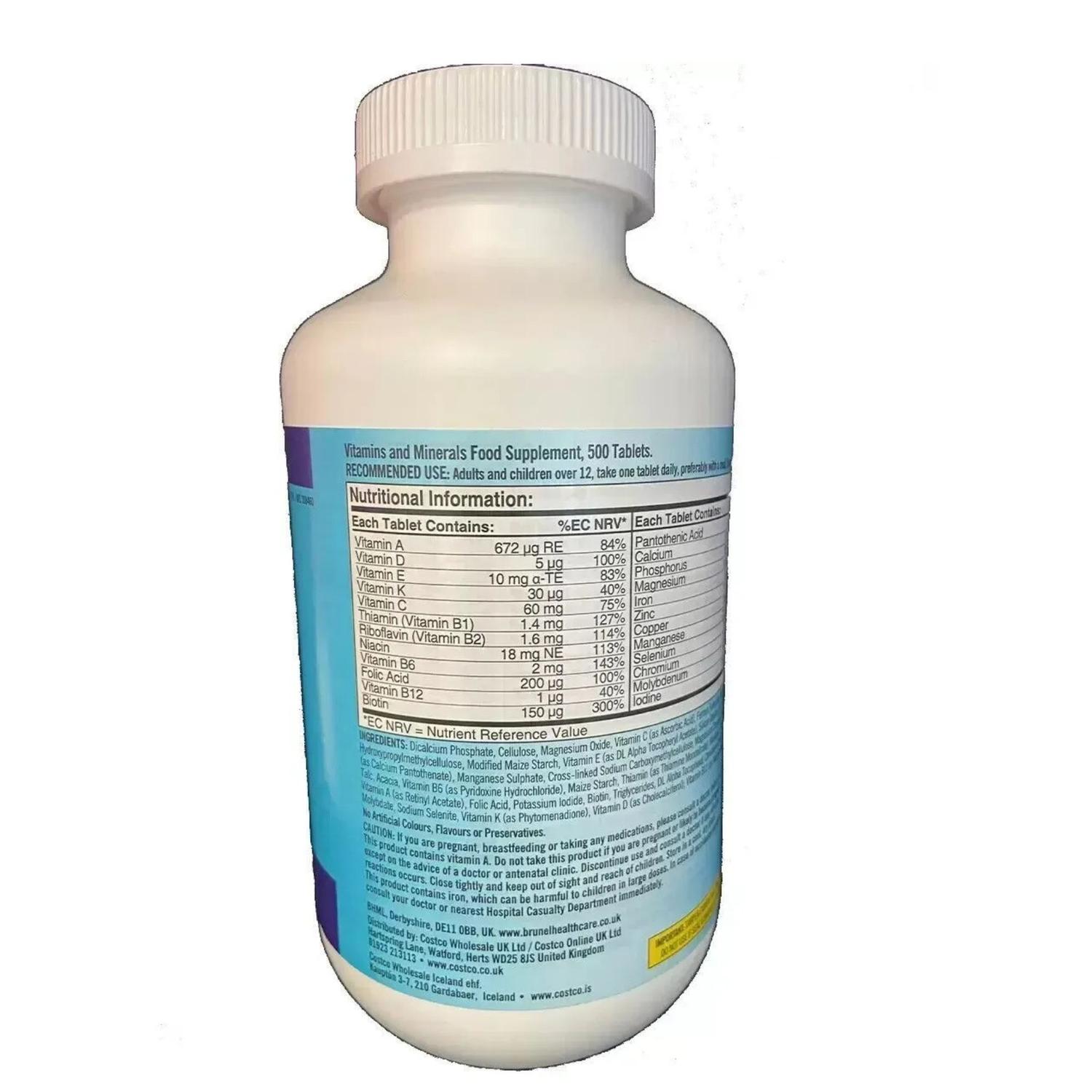 MULTIVITAMINAS Y MINERALES KIRKLAND SIGNATURE - 500 TABLETAS - 2