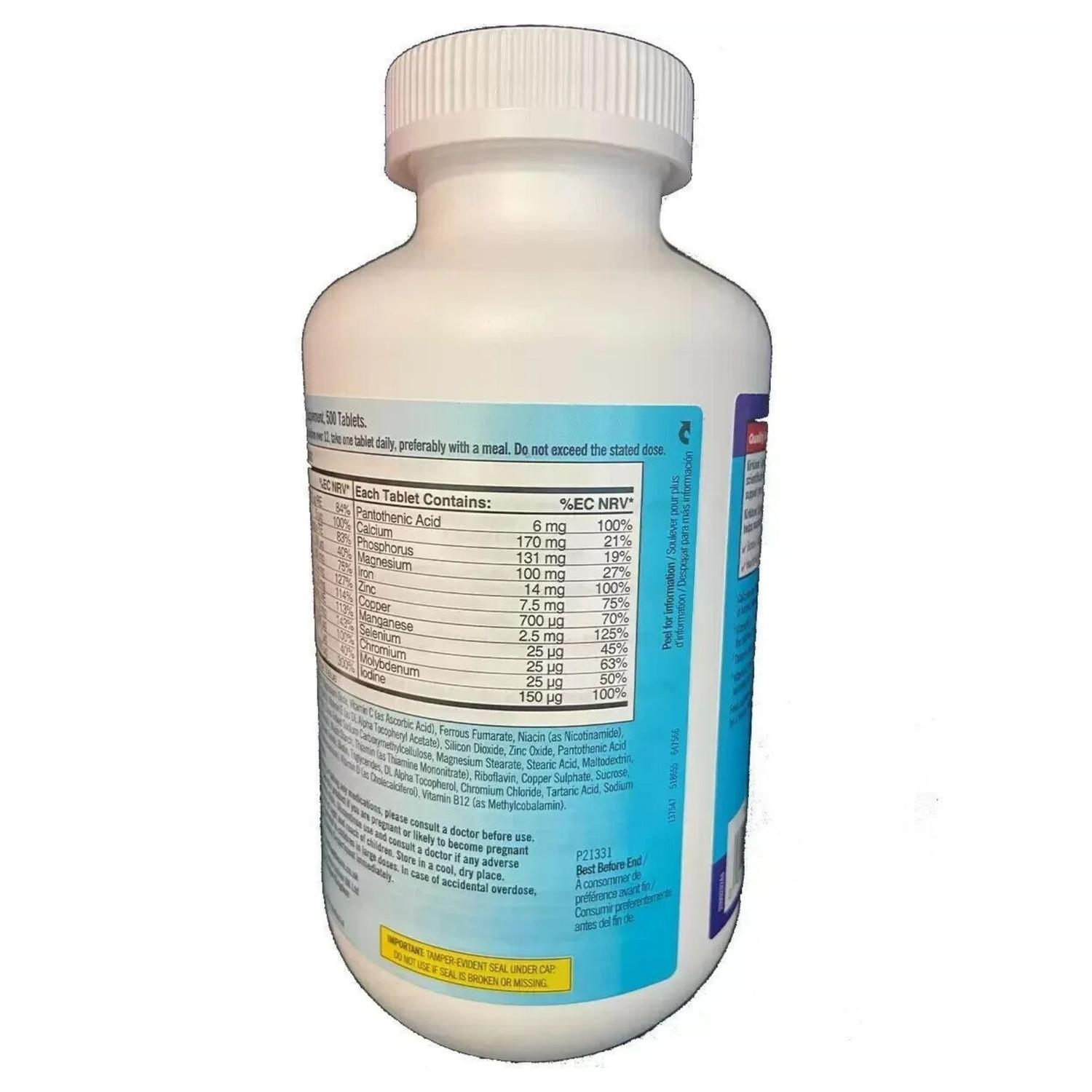 MULTIVITAMINAS Y MINERALES KIRKLAND SIGNATURE - 500 TABLETAS - 3