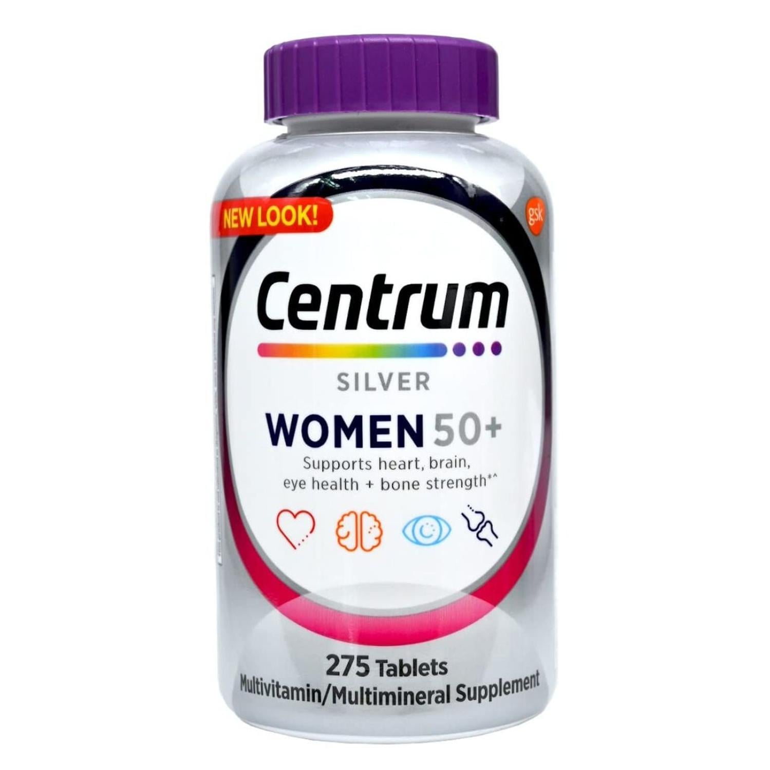 SUPLEMENTO MULTIVITAMINICO CENTRUM SILVER 50+ MUJER- 275 TABLETAS - 1