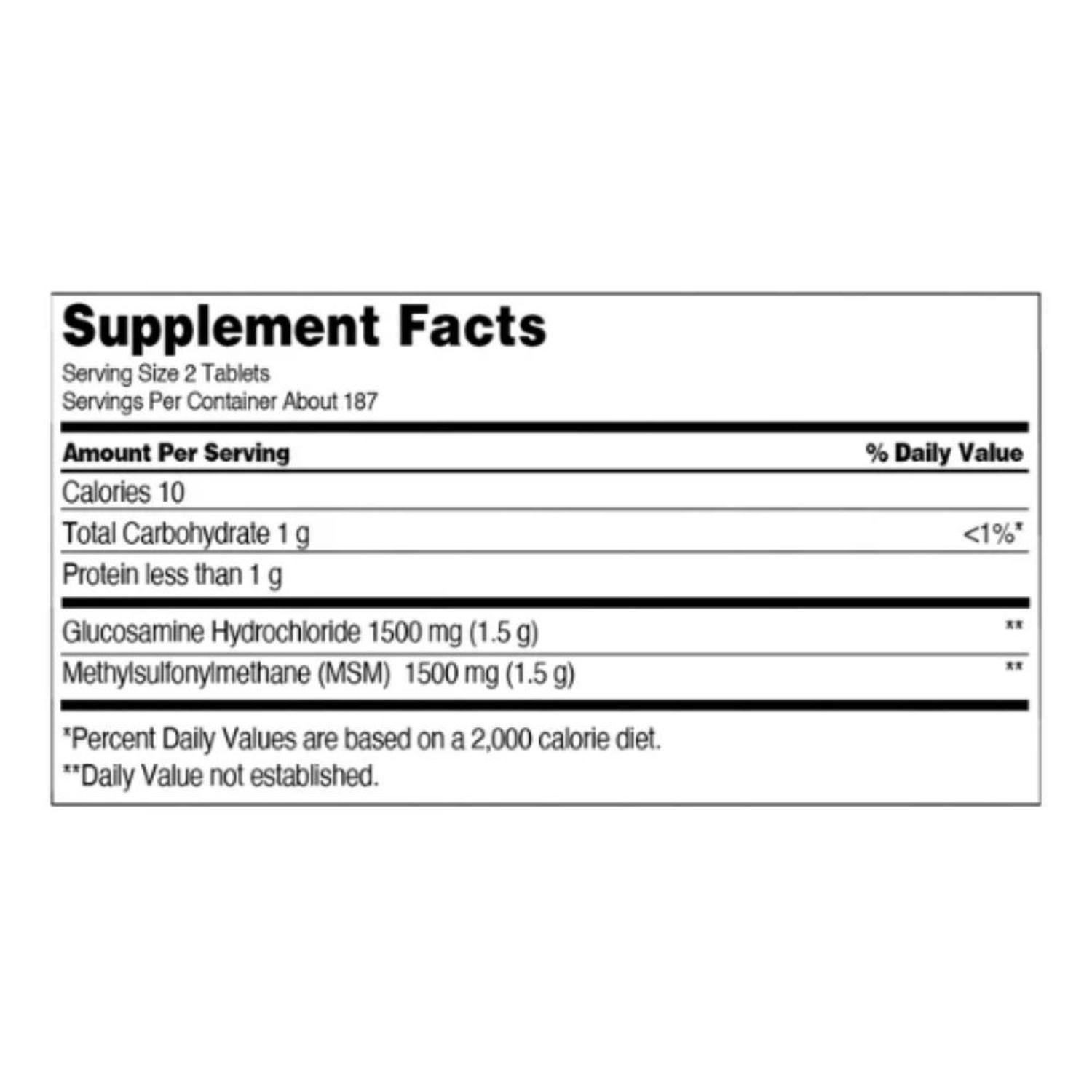 GLUCOSAMINA CON MSM 1500 MG KIRKLAND SIGNATURE 375 TABLETAS - 3