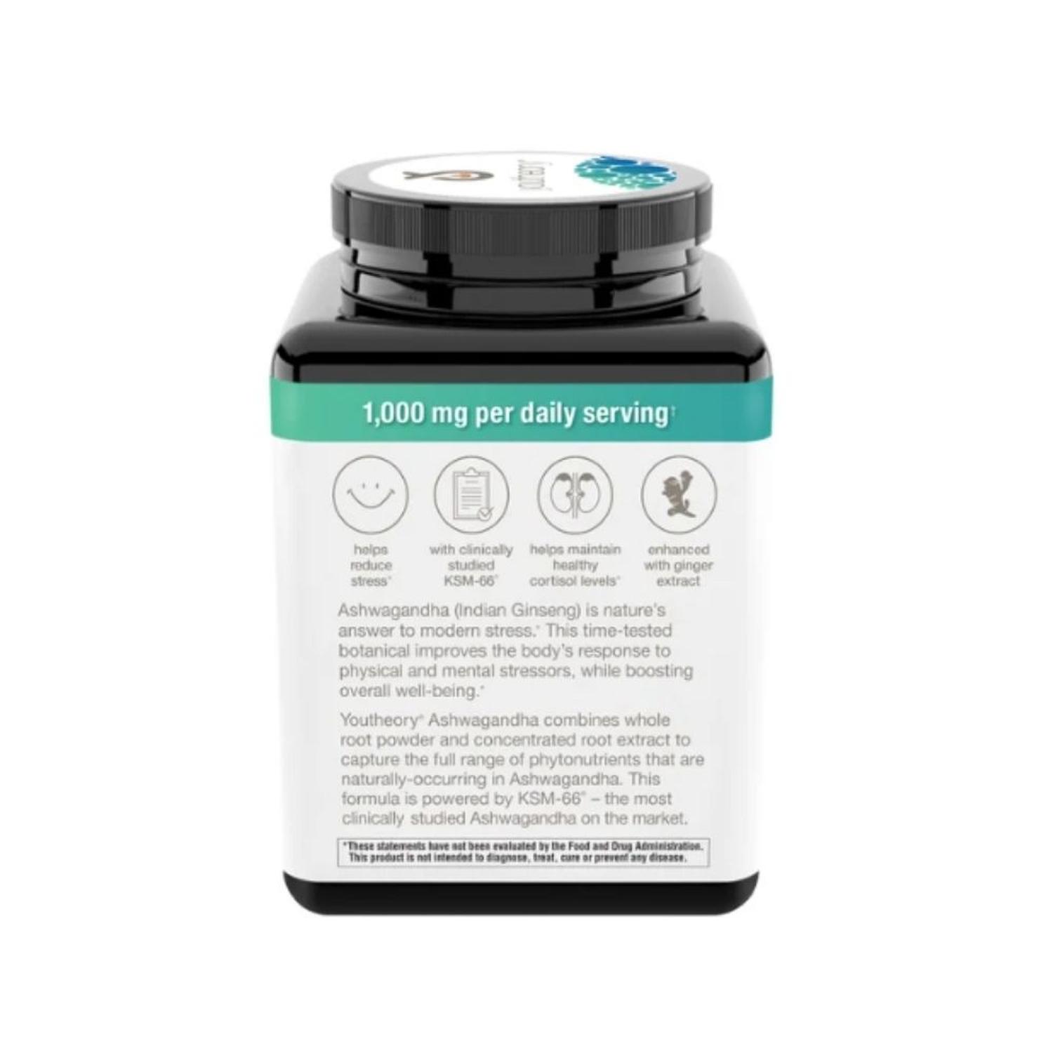 SUPLEMENTO DE ASHWAGANDHA YOUTHEORY PARA GESTIONAR EL ESTRES - 180 CAP - 3
