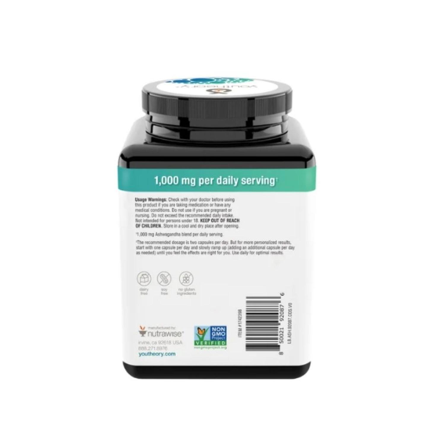 SUPLEMENTO DE ASHWAGANDHA YOUTHEORY PARA GESTIONAR EL ESTRES - 180 CAP - 4