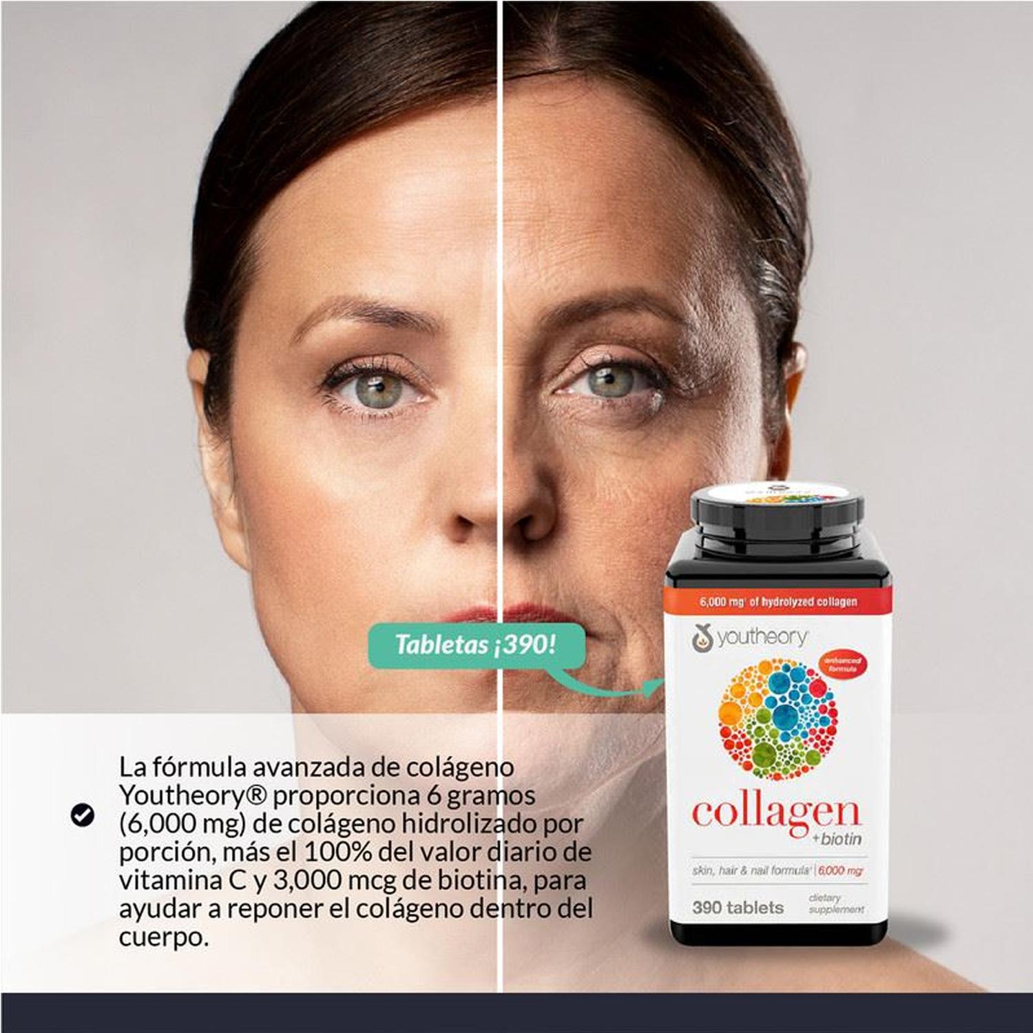 COLAGENO + BIOTIN YOUTHEORY - 390 COMPRIMIDOS - 2