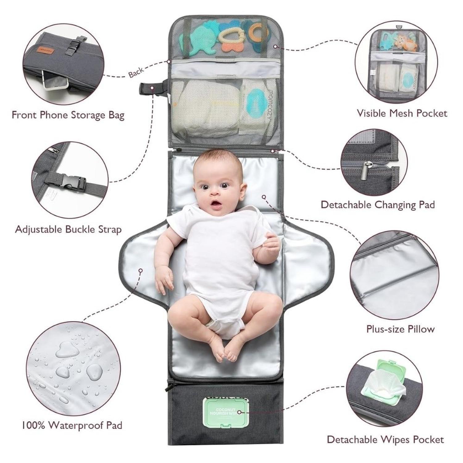 CAMBIADOR DE PAÑALES PORTÁTIL MOMCOZY - BEBÉS DE 0 A 12 MESES - 3