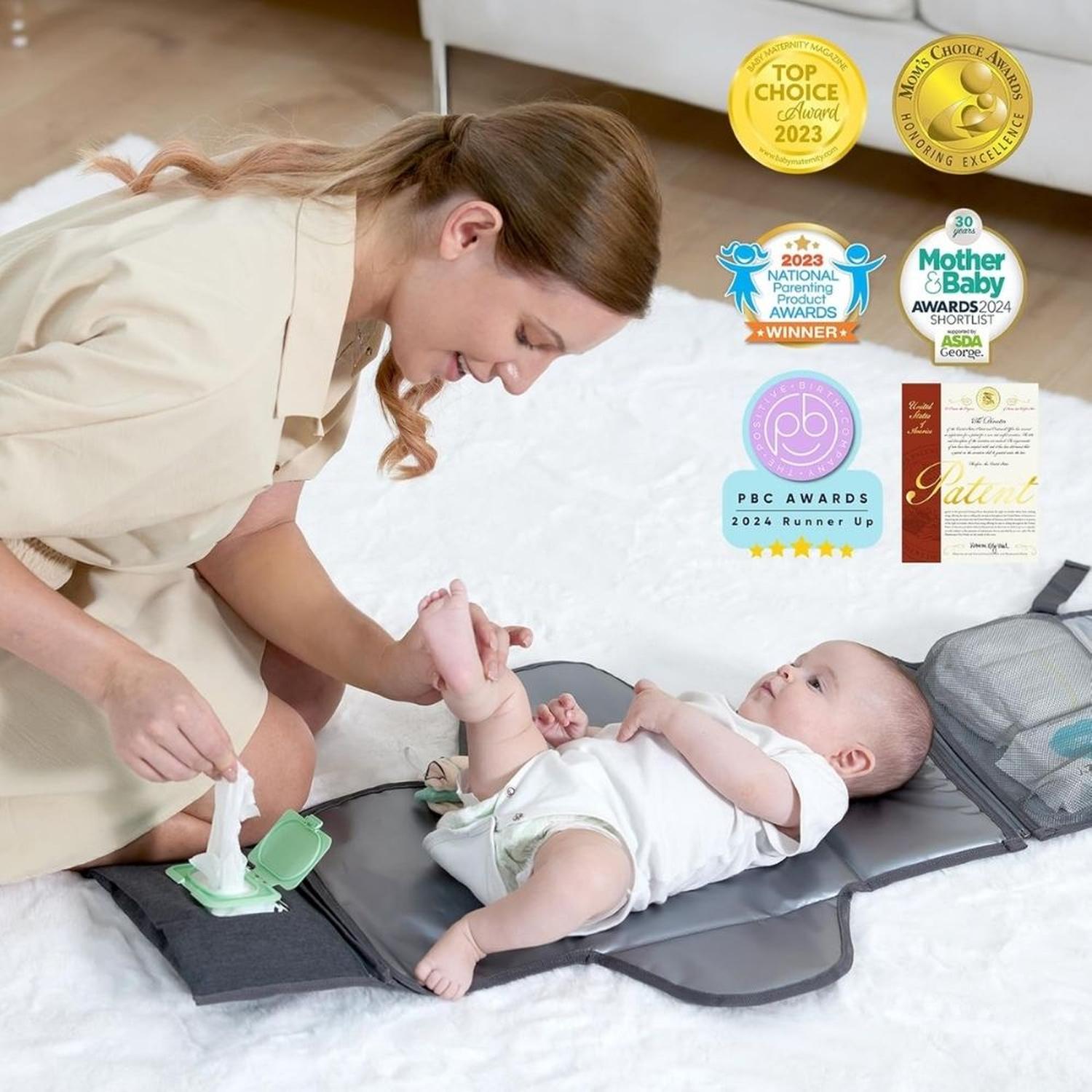 CAMBIADOR DE PAÑALES PORTÁTIL MOMCOZY - BEBÉS DE 0 A 12 MESES - 6