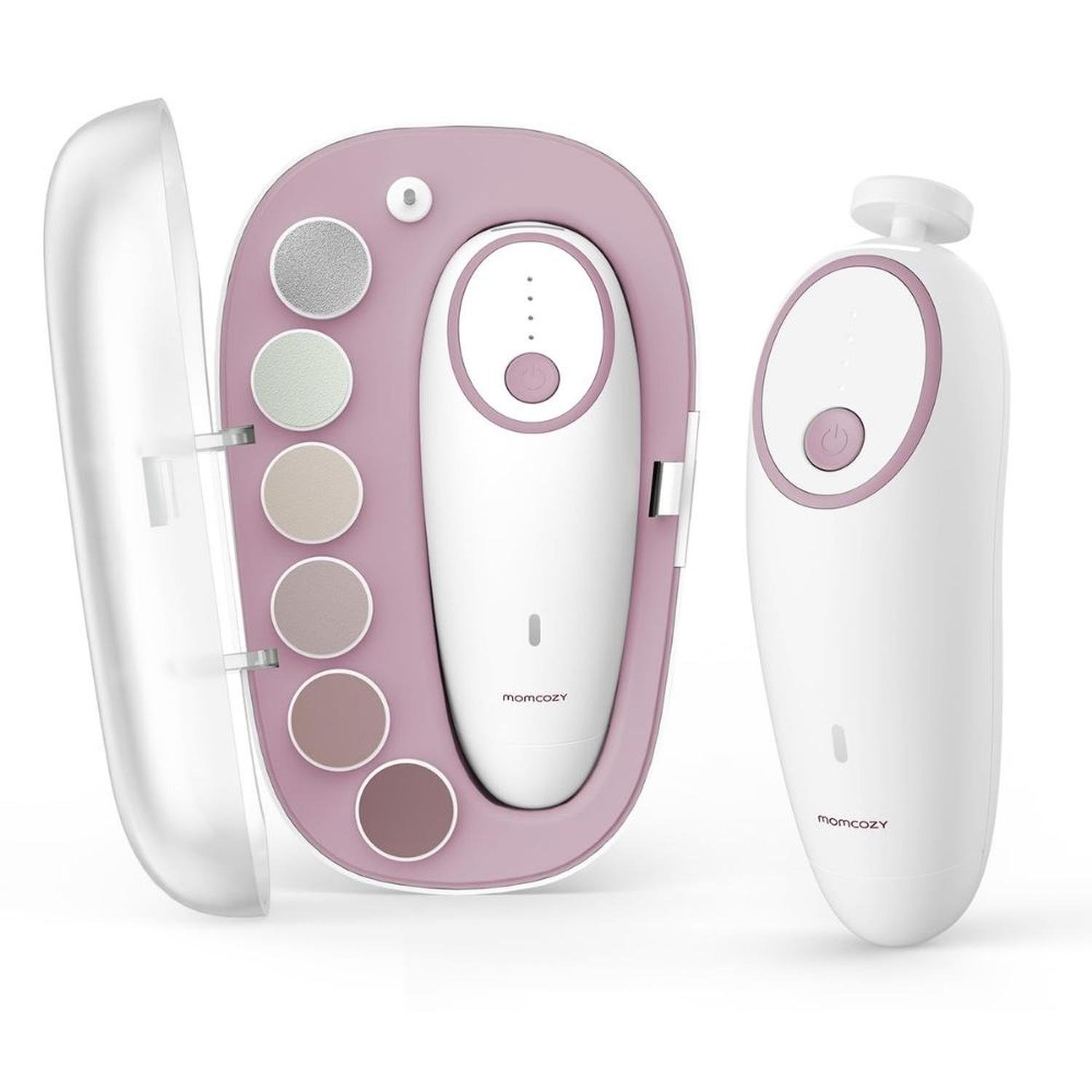 LIMA DE UÑAS ELÉCTRICA PARA BEBE MOMCOZY CON7 CABEZALES DE REPUESTO - 1