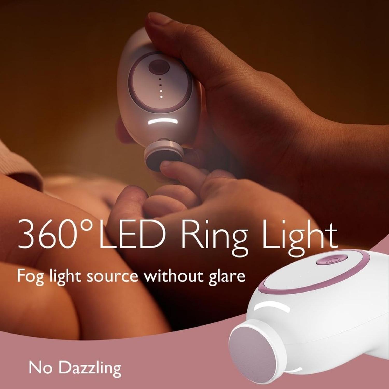 LIMA DE UÑAS ELÉCTRICA PARA BEBE MOMCOZY CON7 CABEZALES DE REPUESTO - 7