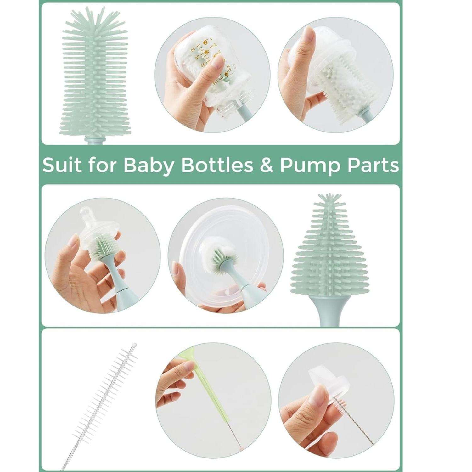KIT DE CEPILLO LIMPIADOR MOMCOZY PARA BIBERONES Y EXTRACTORES - 4
