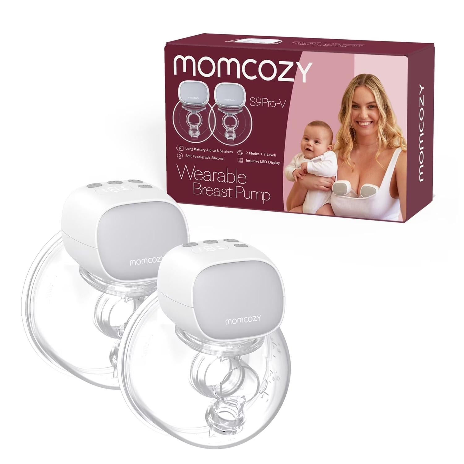 EXTRACTOR DE LECHE DOBLE MOMCOZY S9 PRO-V HANDSFREE - 1