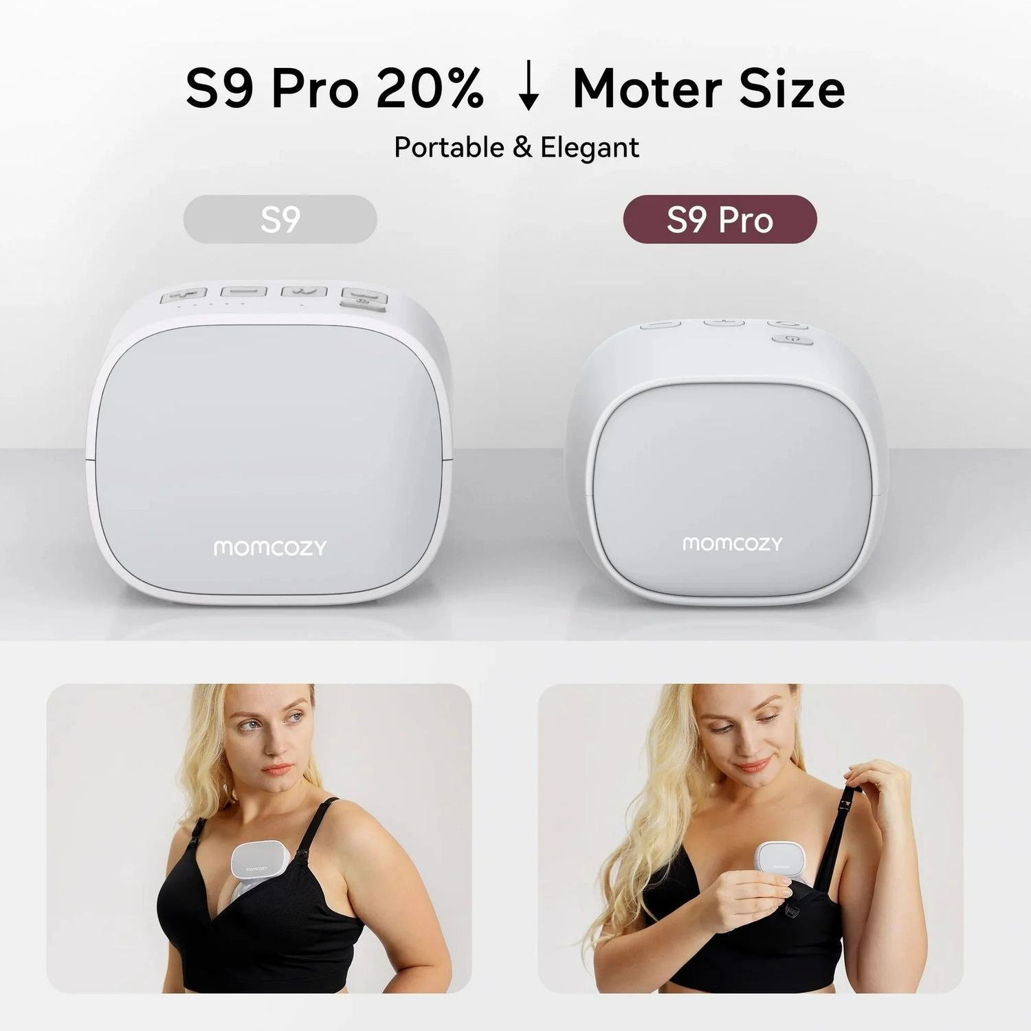 EXTRACTOR DE LECHE DOBLE MOMCOZY S9 PRO-V HANDSFREE - 2