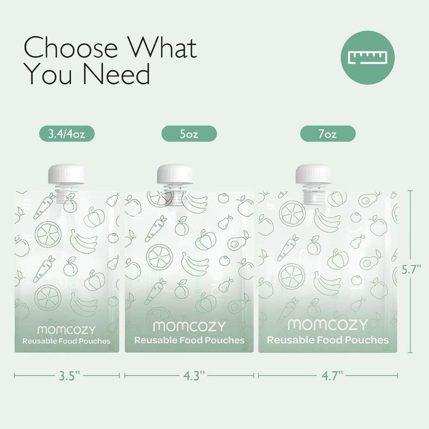 PACKX 10 BOLSAS REUTILIZABLES PARA COMIDA MOMCOZY DE 200G / 7 OZ - 2