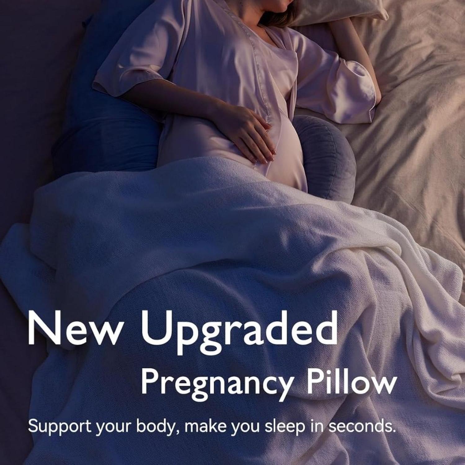 ALMOHADA DE EMBARAZO MOMCOZY EN FORMA DE F - 2