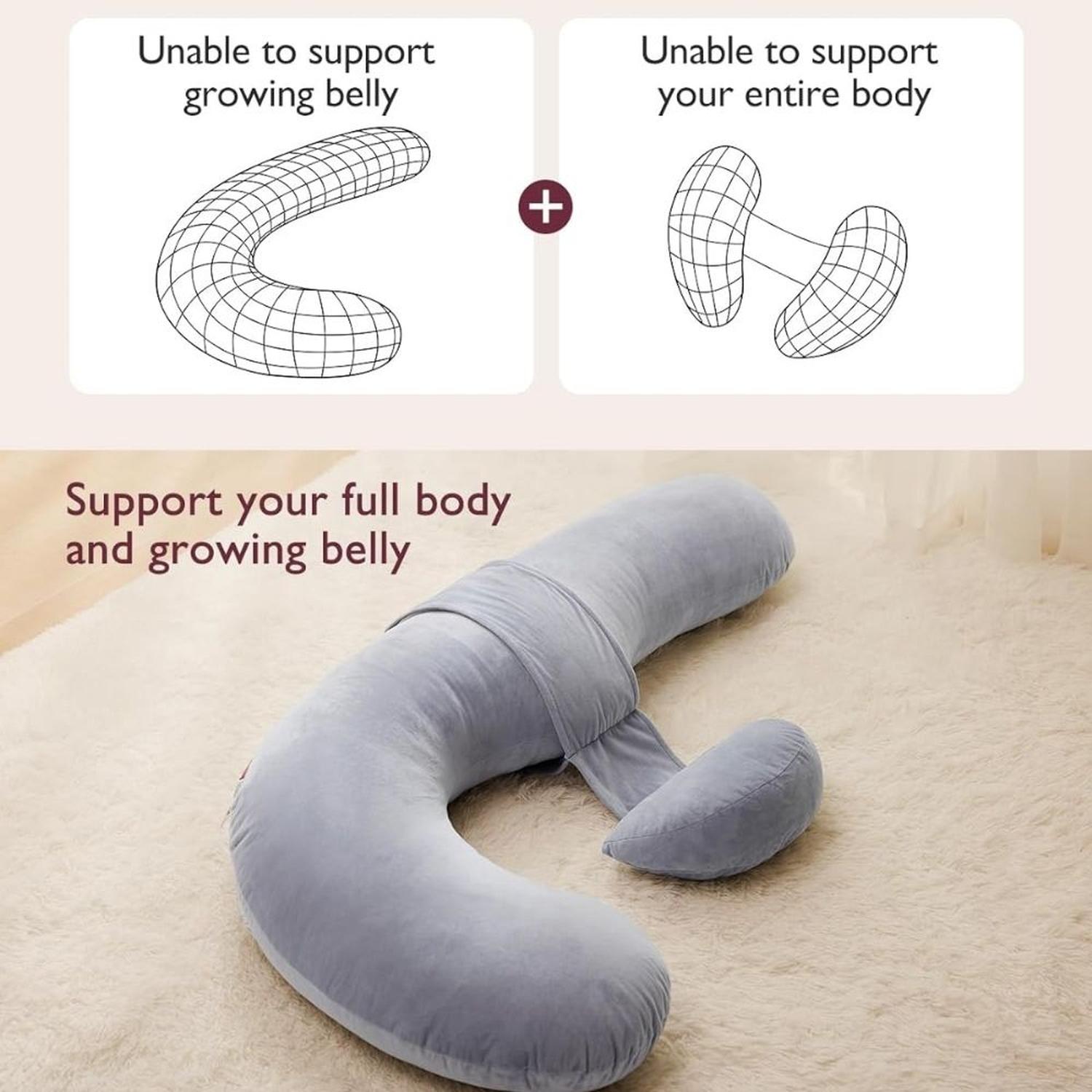 ALMOHADA DE EMBARAZO MOMCOZY EN FORMA DE F - 3