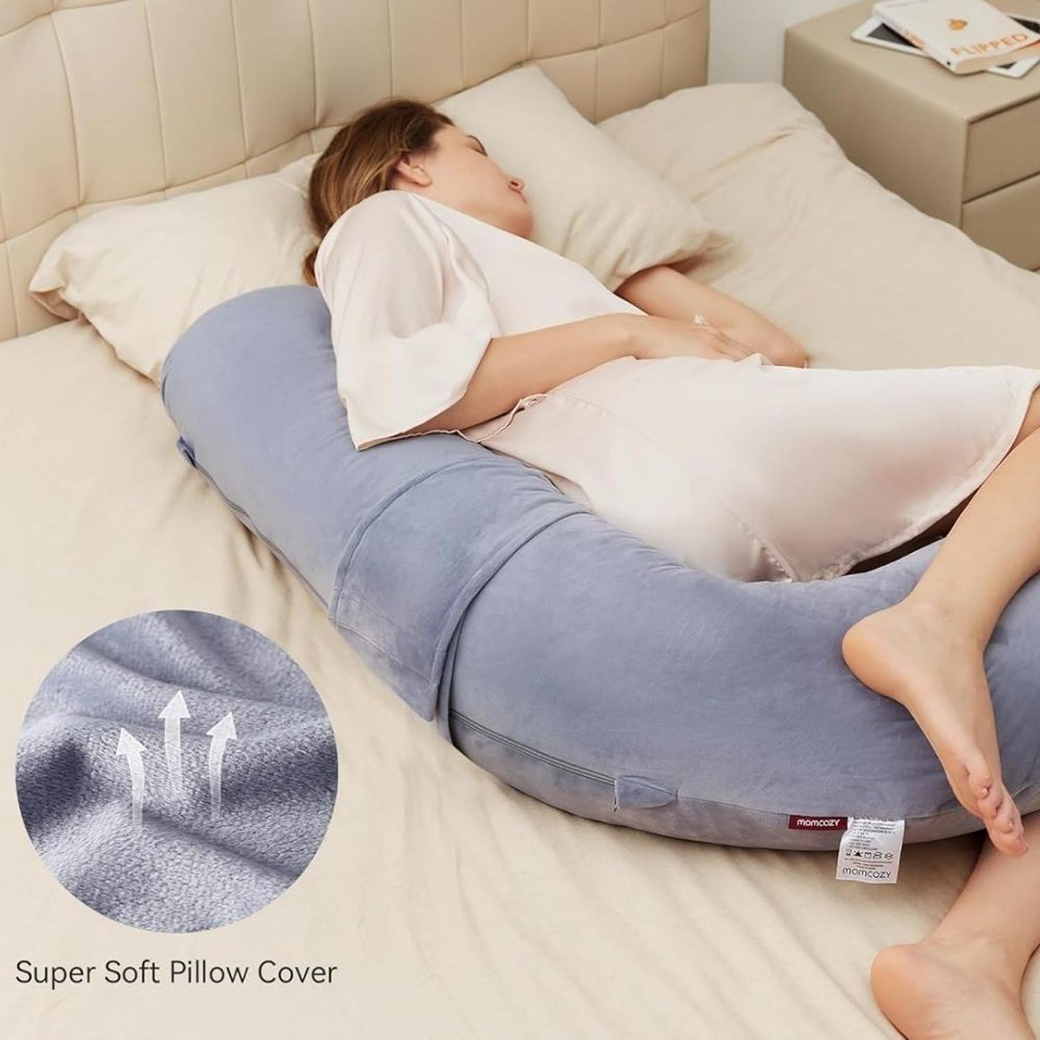 ALMOHADA DE EMBARAZO MOMCOZY EN FORMA DE F - 5