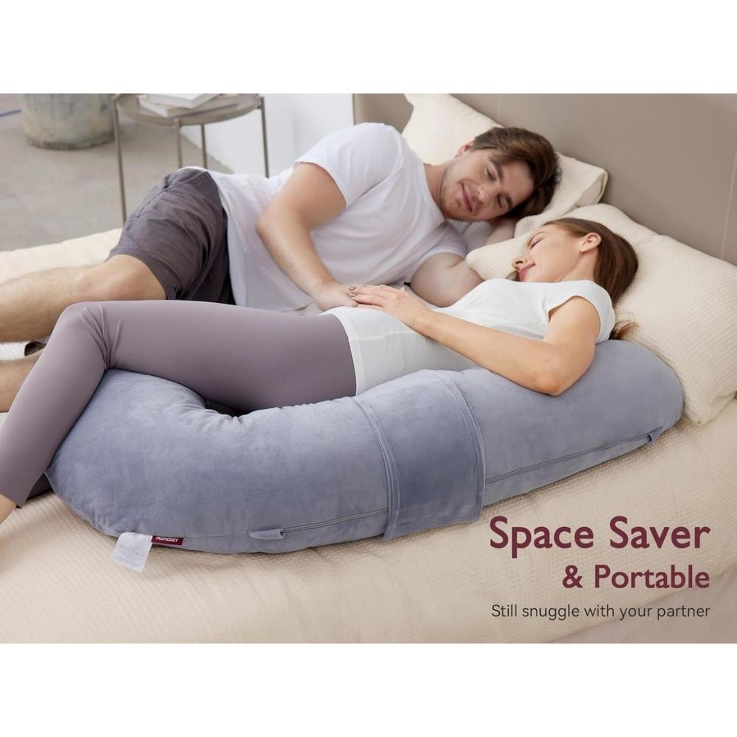 ALMOHADA DE EMBARAZO MOMCOZY EN FORMA DE F - 6