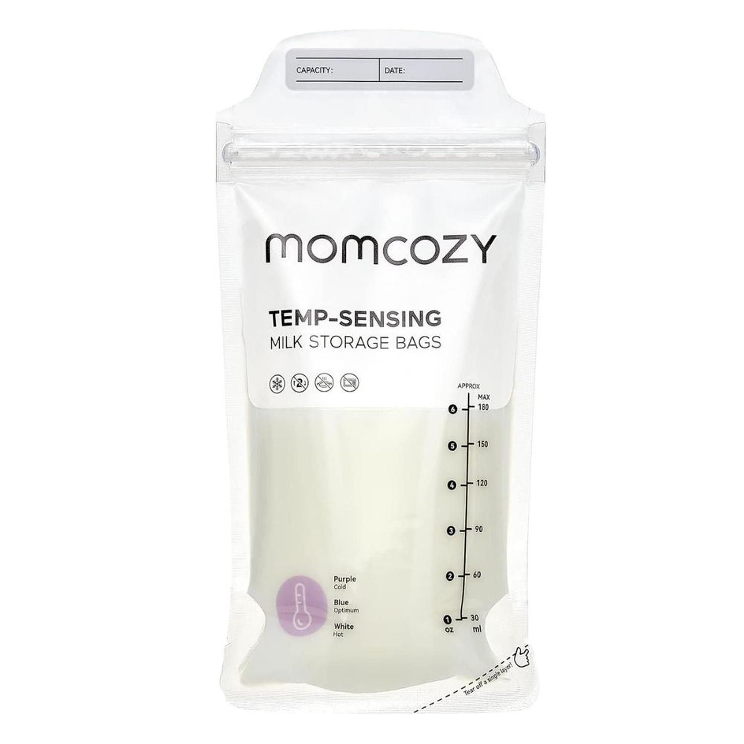BOLSAS PARA LECHE MATERNA MOMCOZY CON SENSOR DE TEMPERATURA 6 OZ 120 UNDS - 1