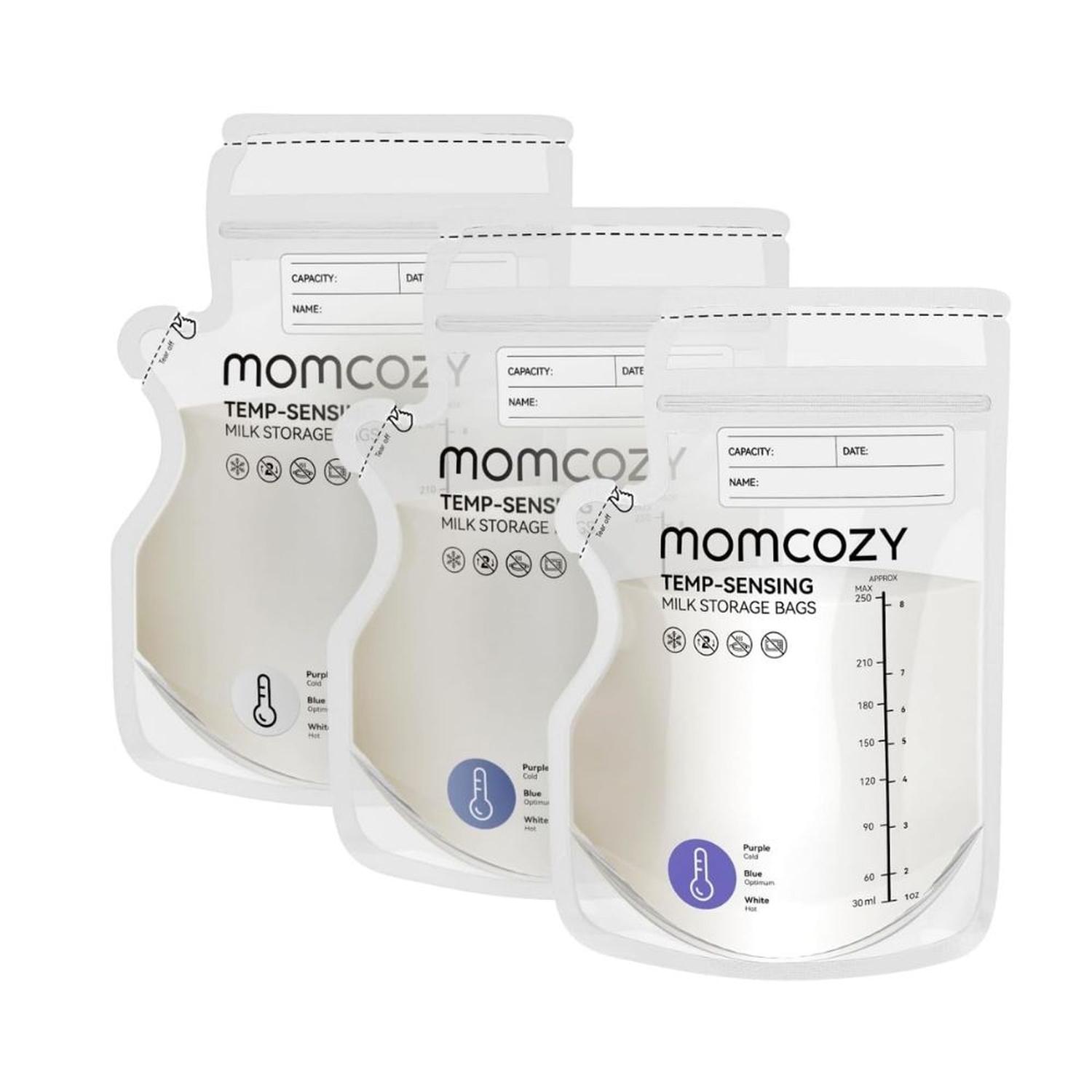 BOLSAS PARA LECHE MATERNA MOMCOZY CON SENSOR DE TEMPERATURA 8 OZ 120 UNDS - 1