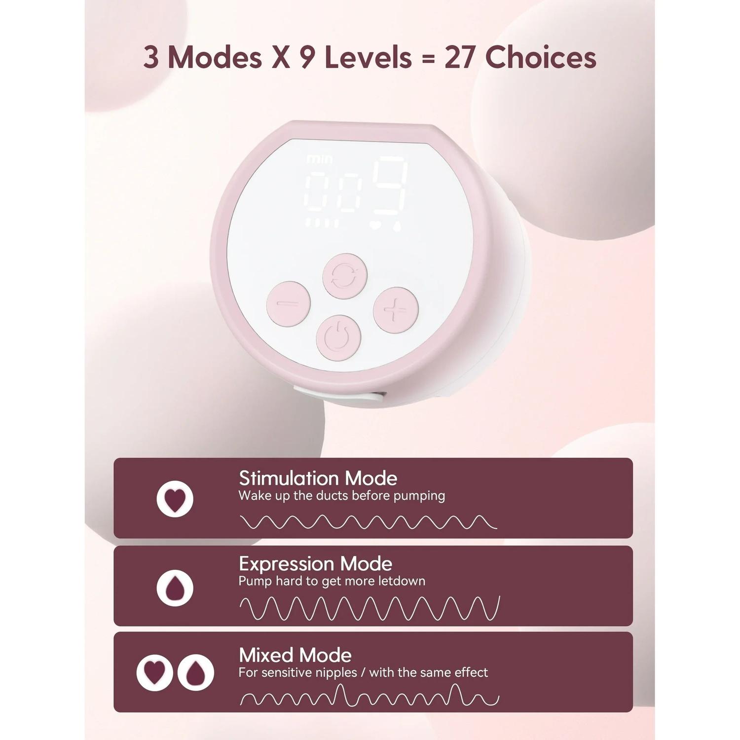 EXTRACTOR DE LECHE DOBLE MOMCOZY S12 PRO V HANDSFREE - 4