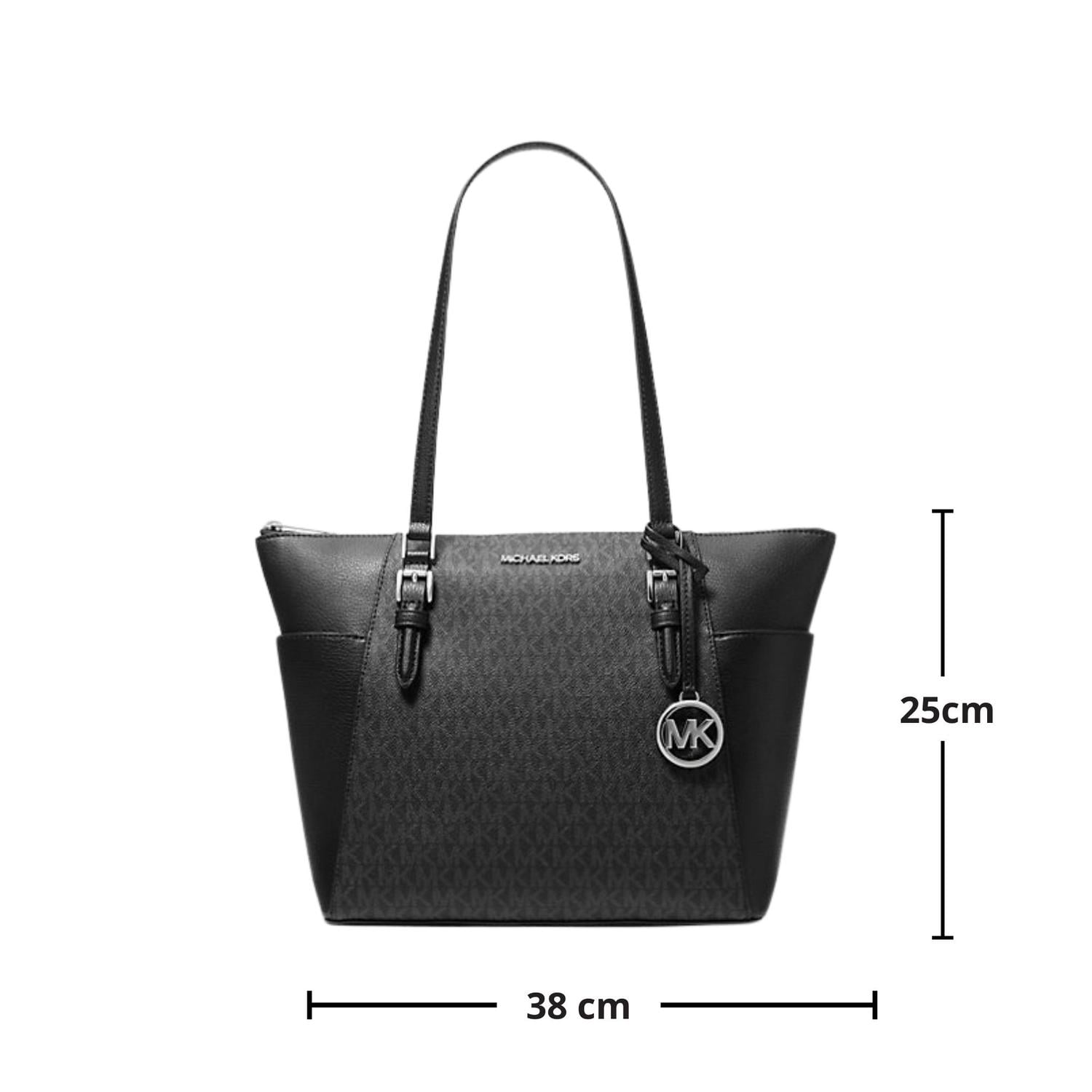 CARTERA TOTE DE CUERO MICHAEL KORS CHARLOTTE - NEGRO - 2