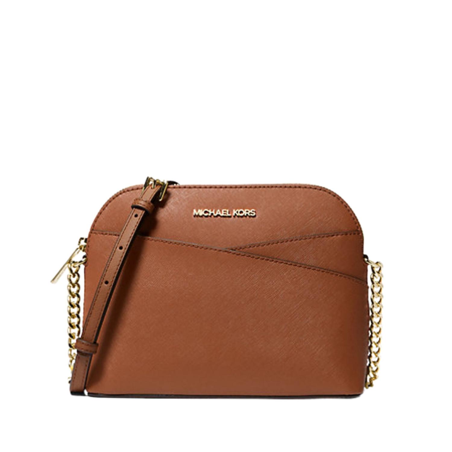 CARTERA CROSSBODY MICHAEL KORS DOME DE CUERO SAFFIANO - MARRON - 1