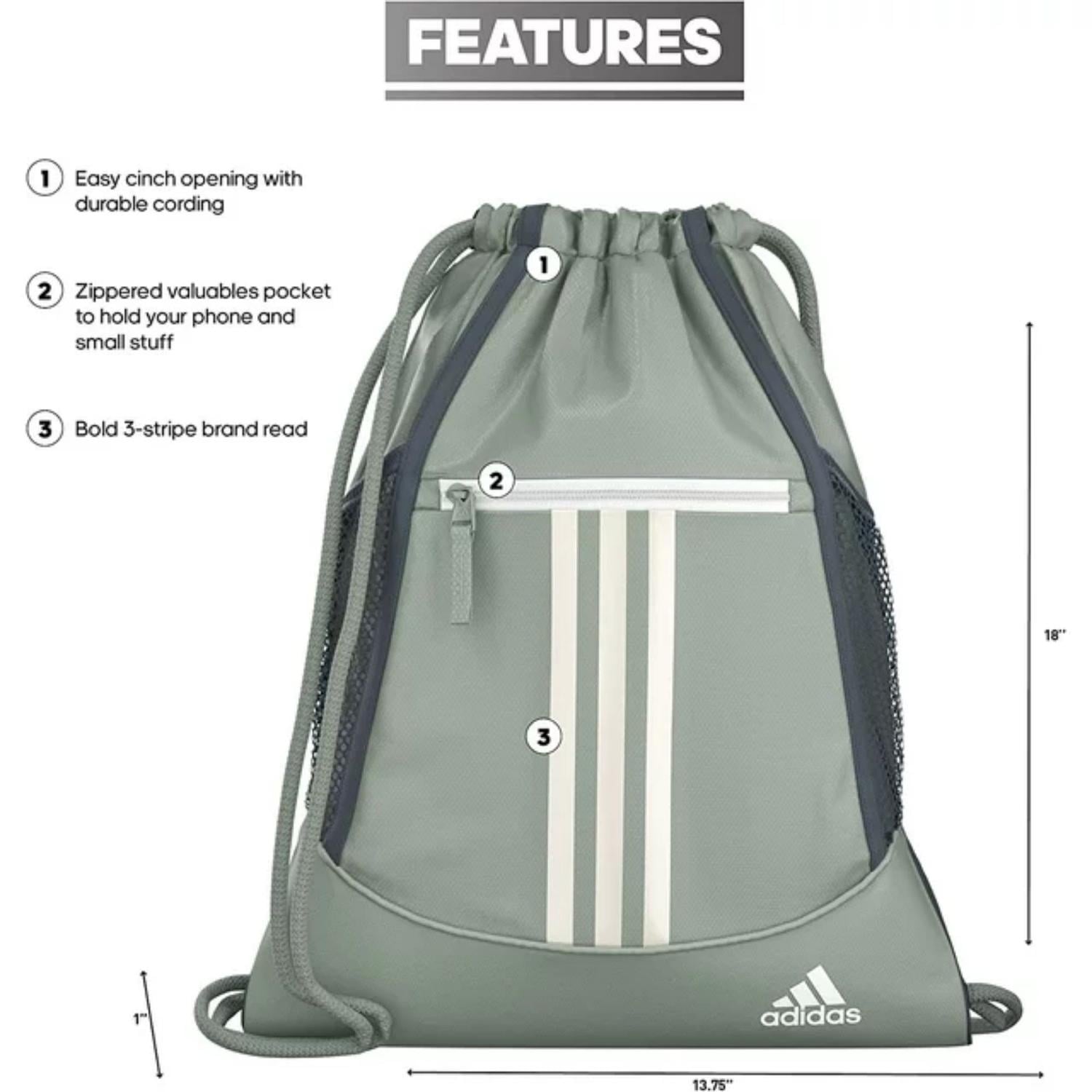 MOCHILA SACKPACK ADIDAS ALIANCE II - VERDE METALICO - 5
