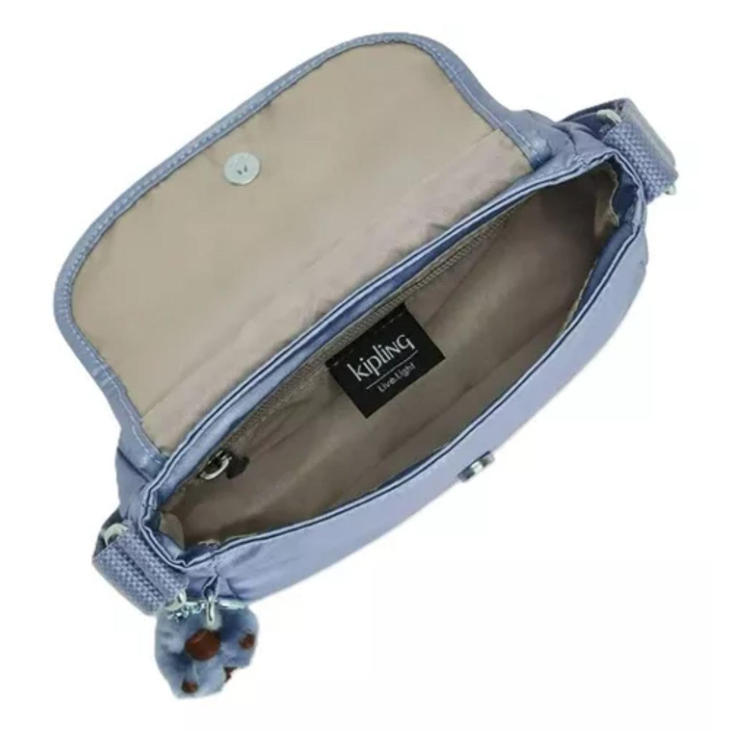 CARTERA CROSSBODY KIPLING SABIAN - AZUL METALICO - 4