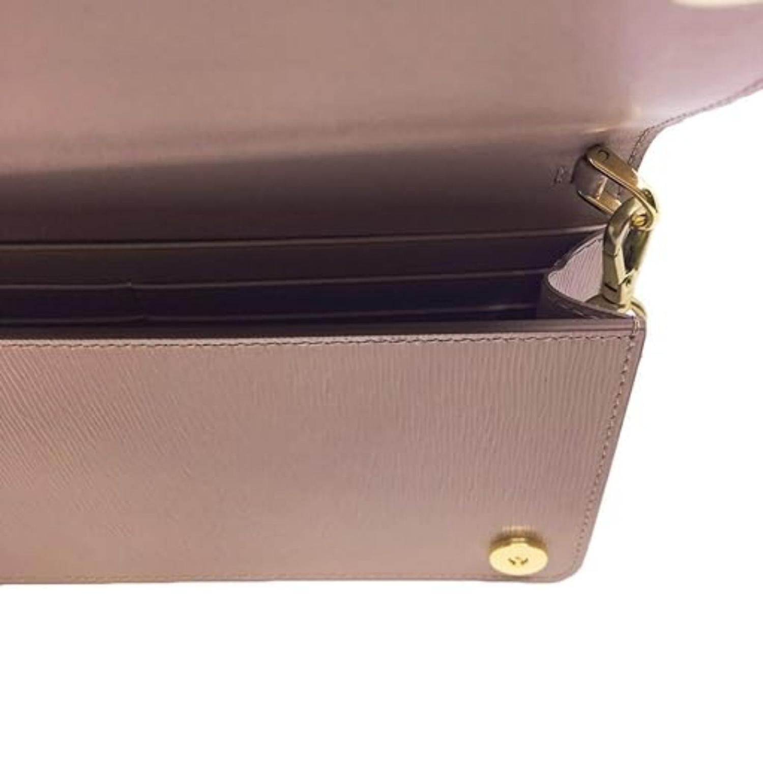 CARTERA DE HOMBRO PRADA ROSA - 7