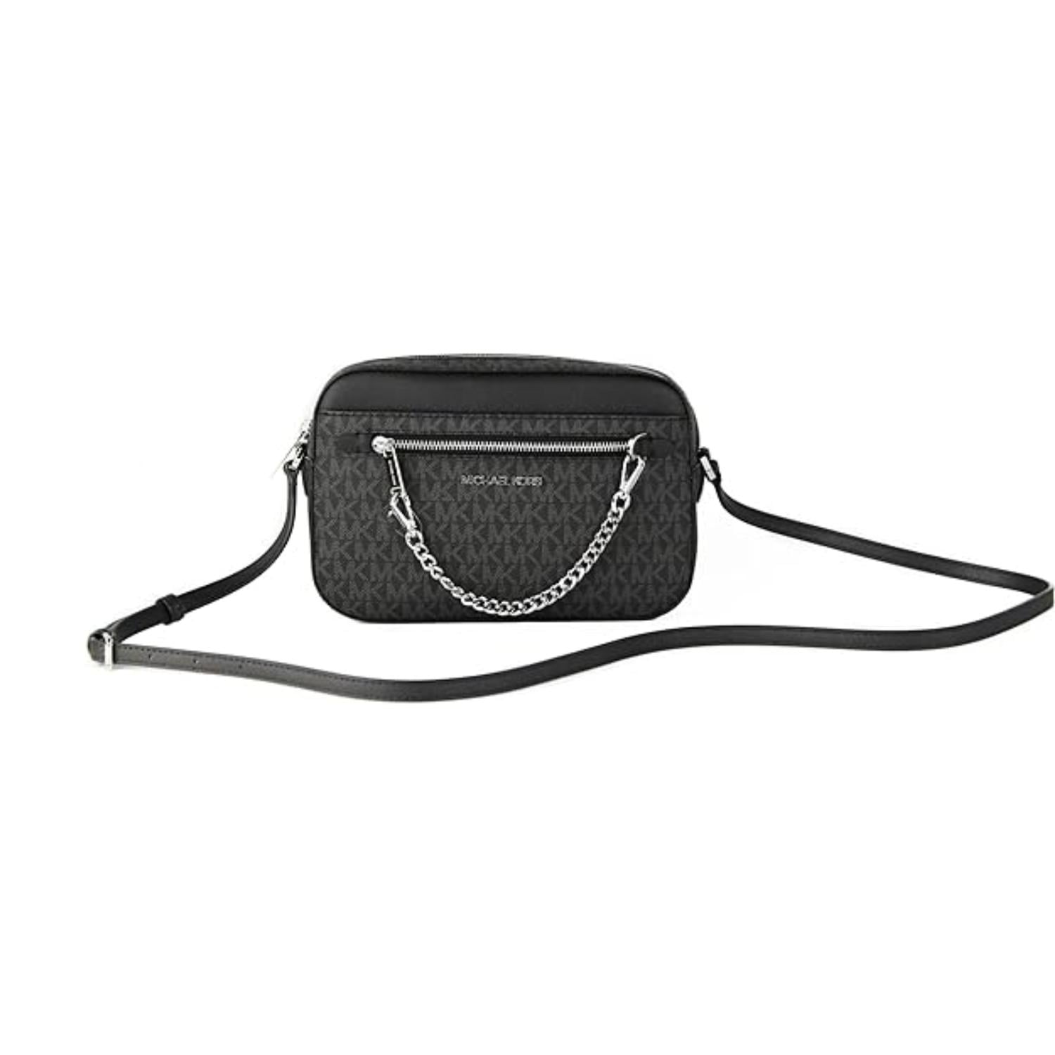 CARTERA CROSSBODY MICHAEL KORS JET SET MONOGRAM - NEGRO - 1