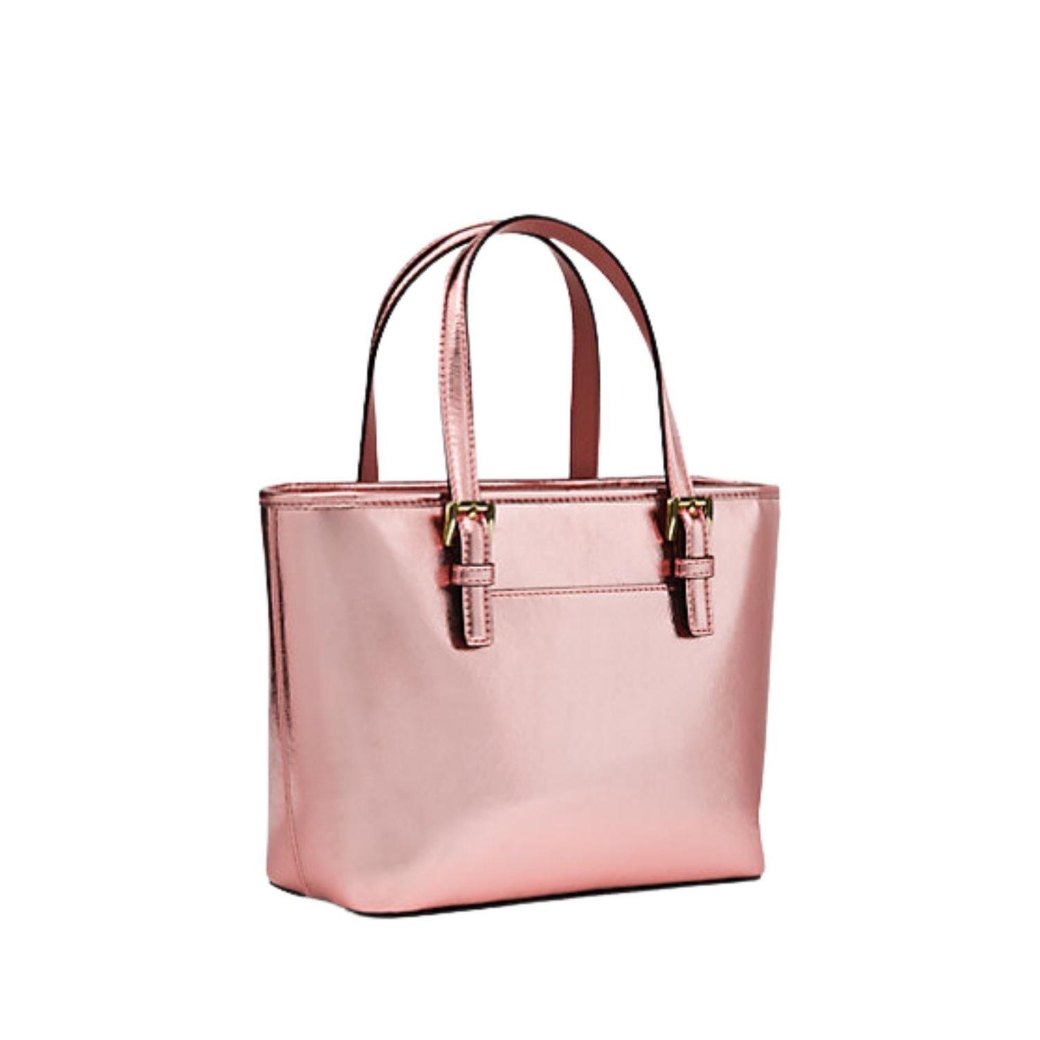 CARTERA DOBLE ASA MICHAEL KORS XS METALLIC TOP-ZIP TOTE BAG - ROSA - 3