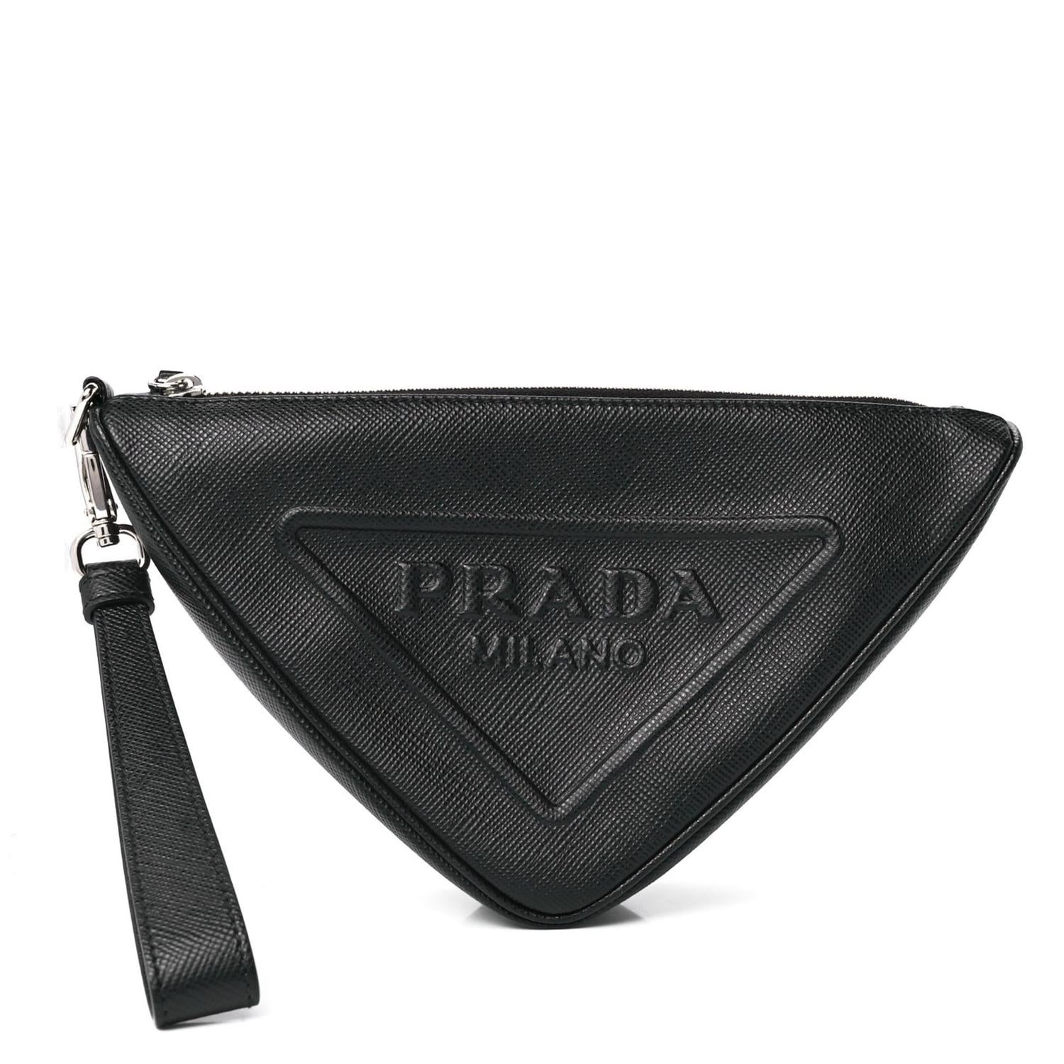 CARTERA DE MANO PRADA DE CUERO GRANULADO - 1