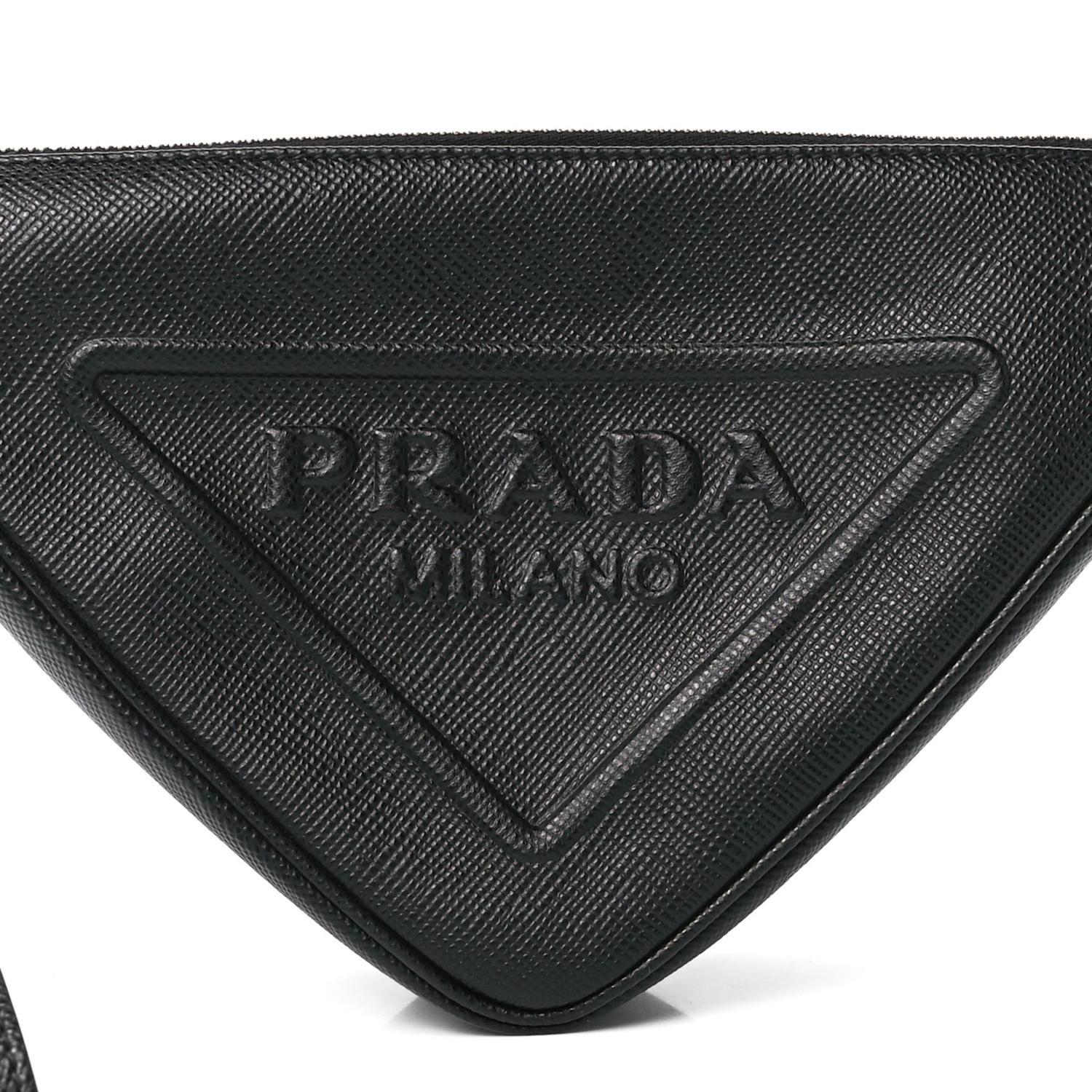 CARTERA DE MANO PRADA DE CUERO GRANULADO - 4