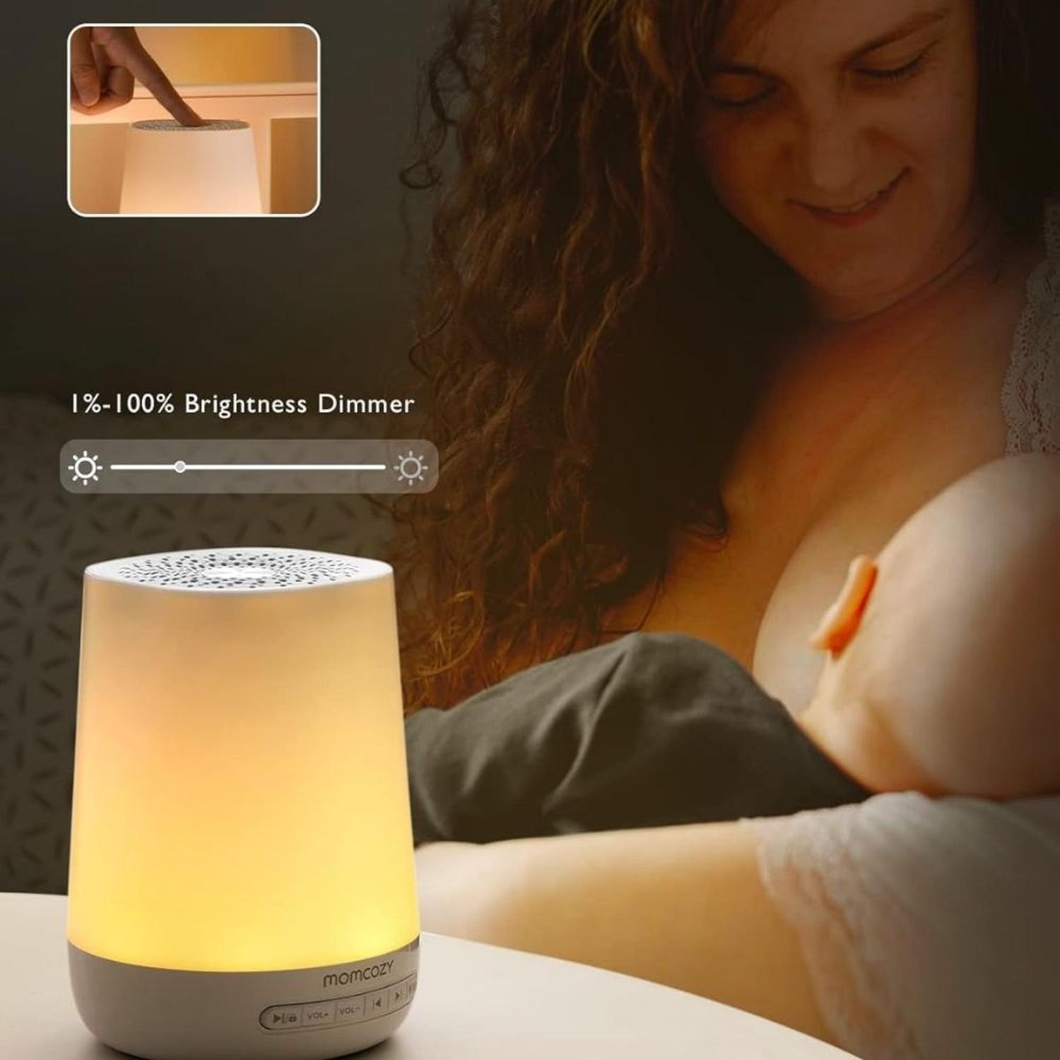 MÁQUINA DE SONIDOS Y RUIDO BLANCO MOMCOZY CON LUZ DE NOCHE ENTRENADOR DE SUEÑO Y CONTROL REMOTO - 5