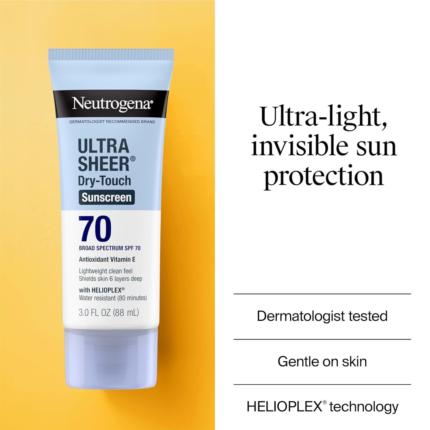 BLOQUEADOR NEUTROGENA ULTRA SHEER SPF 70 - 88 ML - 2