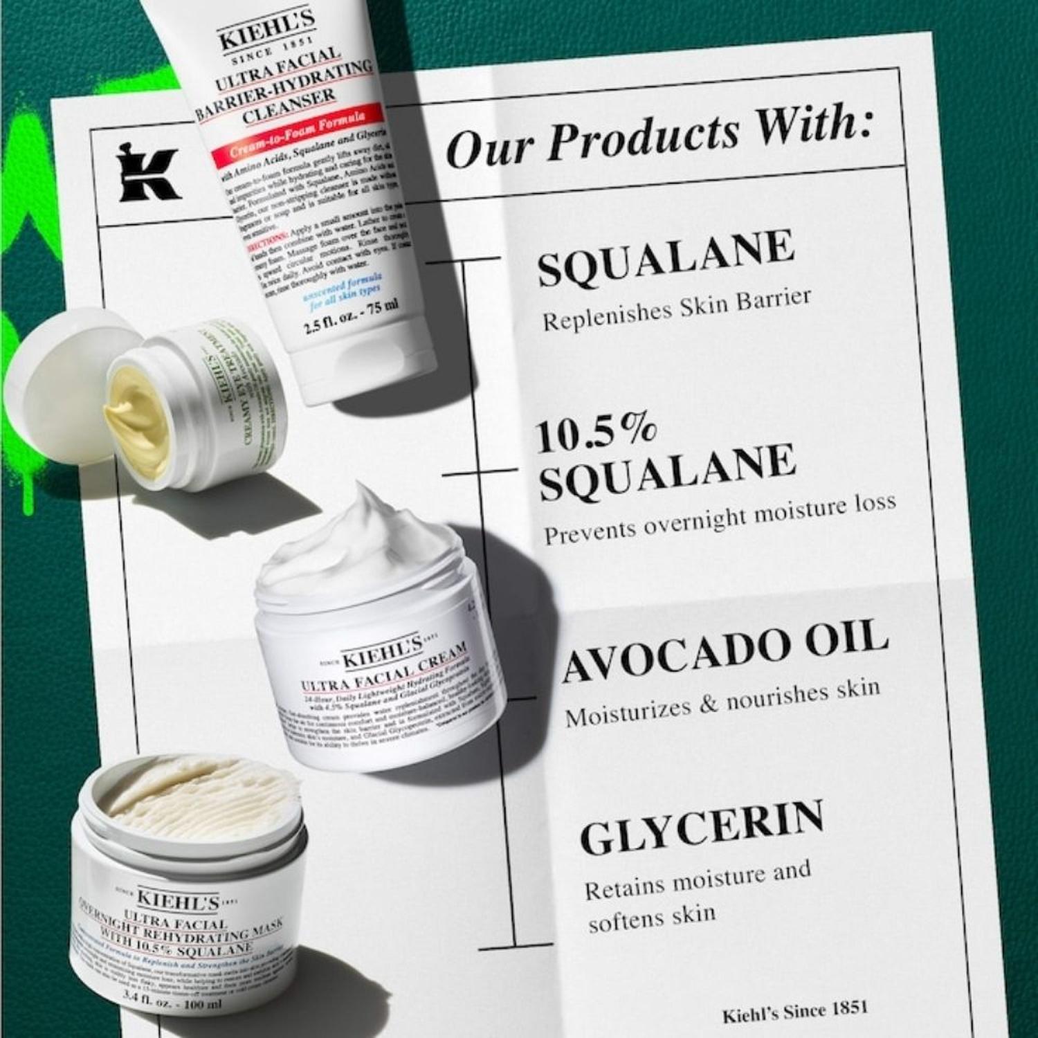 SET CREMA KIEHL'S ULTRA FACIAL CON ESCUALANO - 50 ML + 28 ML - 4