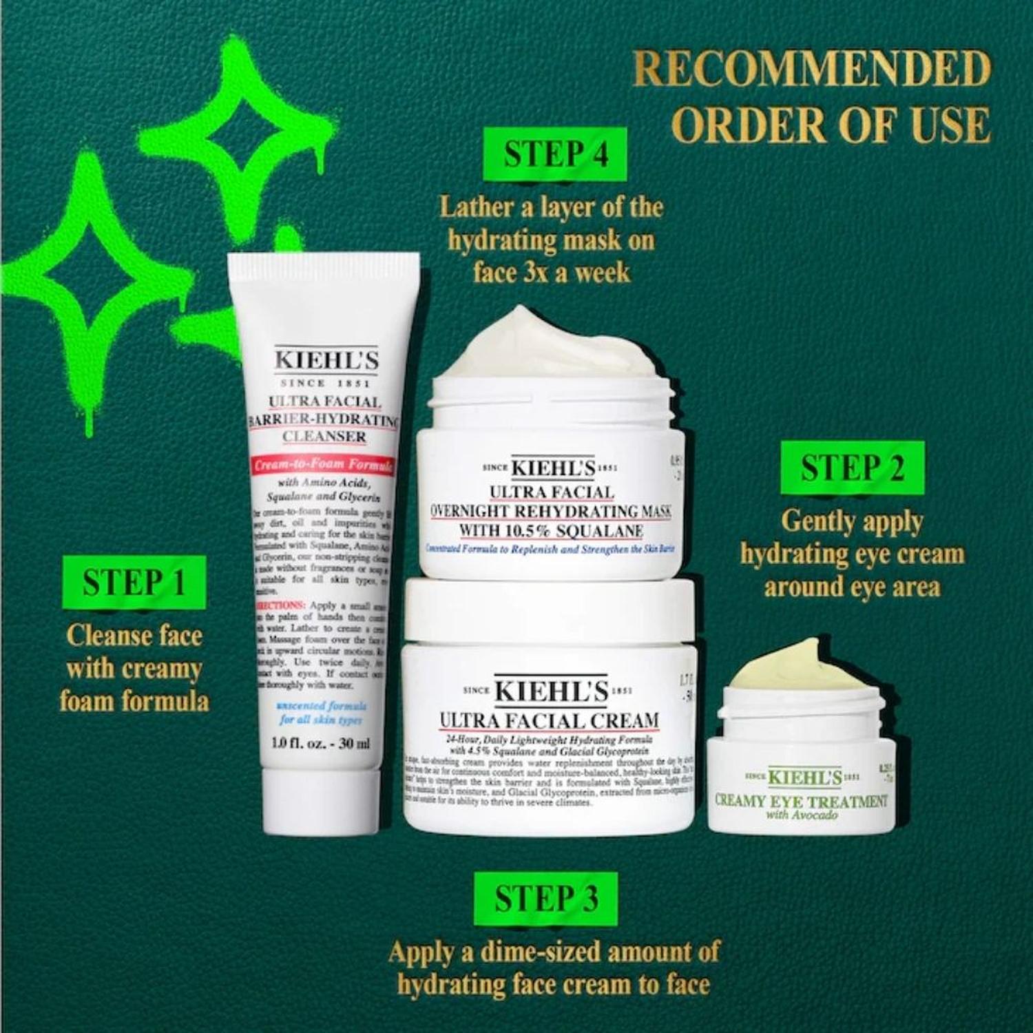 SET CREMA KIEHL'S ULTRA FACIAL CON ESCUALANO - 50 ML + 28 ML - 6