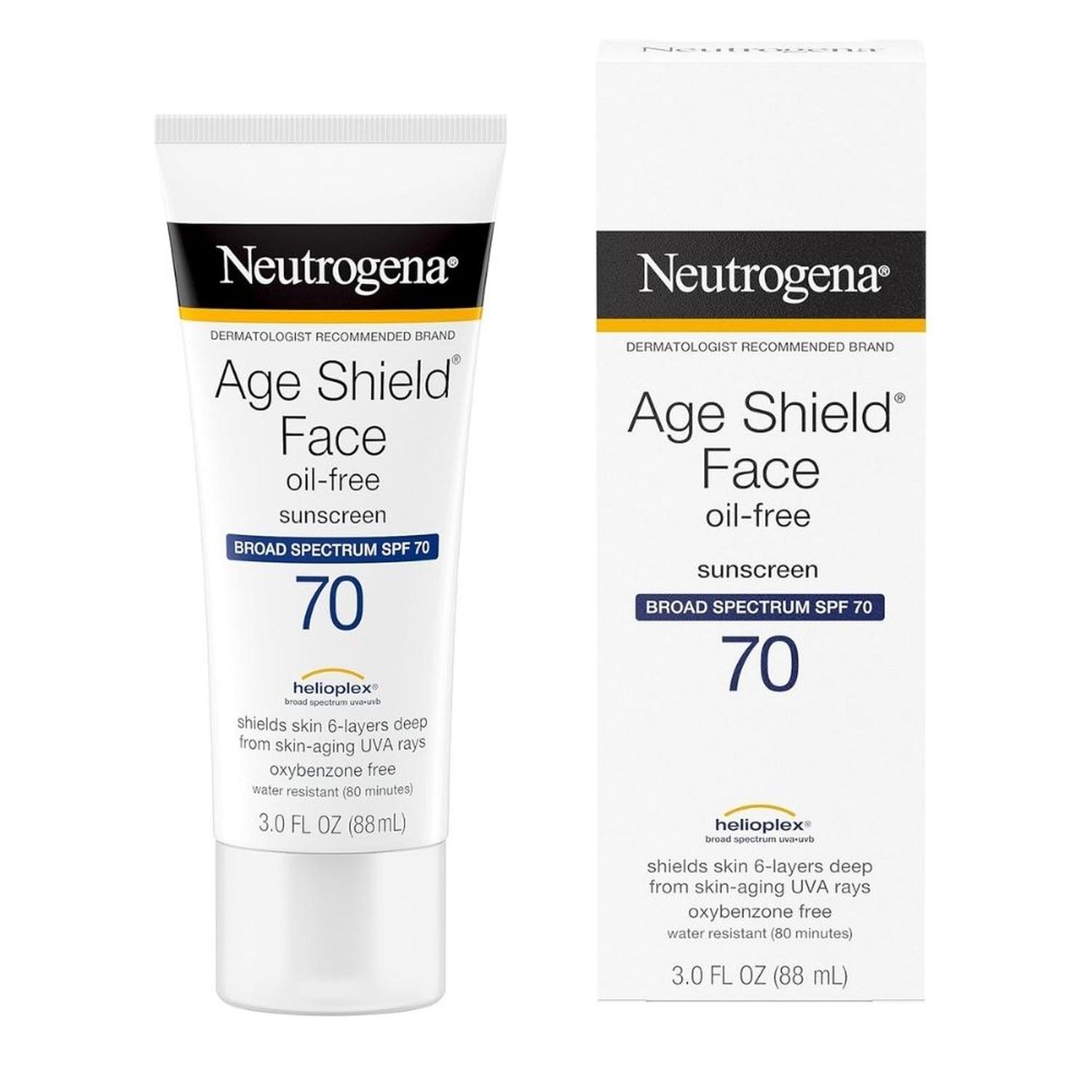 BLOQUEADOR SOLAR FACIAL NEUTROGENA AGE SHIELD SIN ACEITE SPF 70 - 88ML - 3