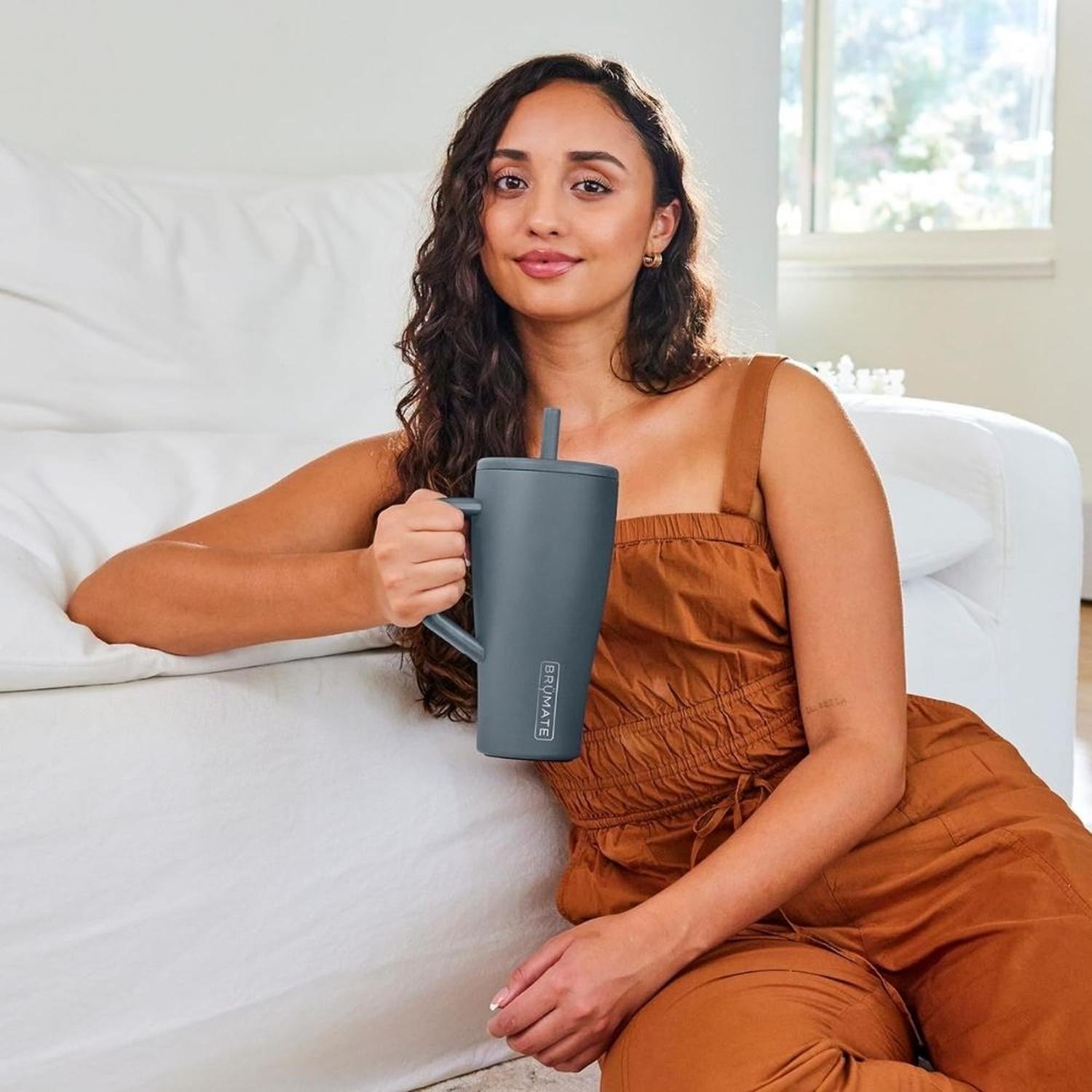 TUMBLER VASO AISLADO BRUMATE ERA A PRUEBA DE FUGAS CON TAPA Y PAJILLA 30 ONZAS - AGAVE - 5