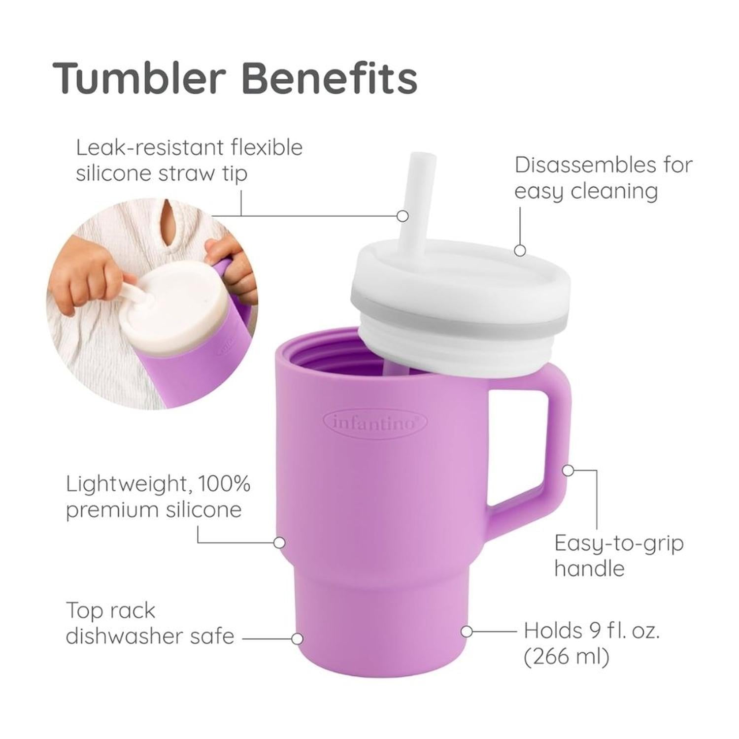 VASO INFANTINO MY 1ST TUMBLER - ROSA - 3