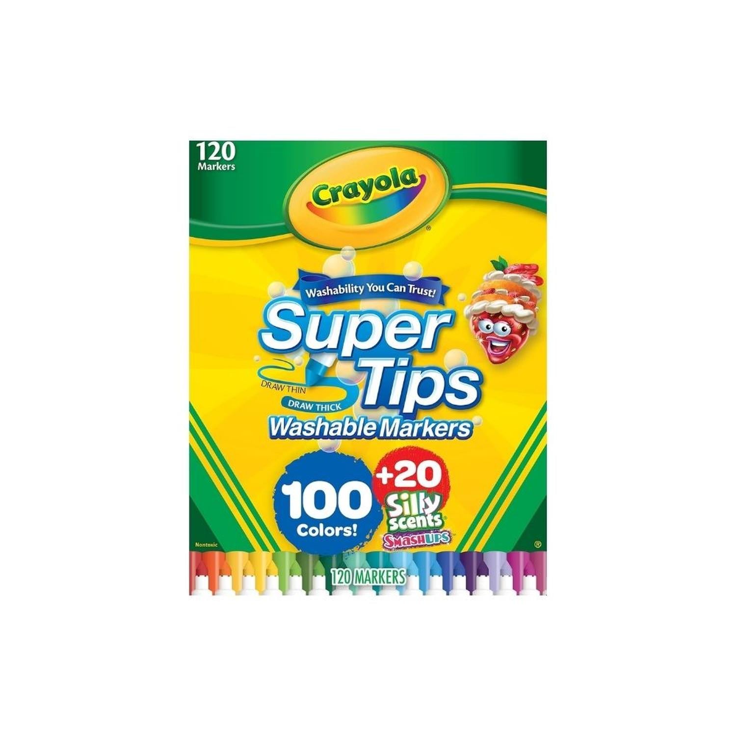 PLUMONES LETTERING CRAYOLA SUPERTIPS X 100 UNDS +20 SILLY SCENTS - 1