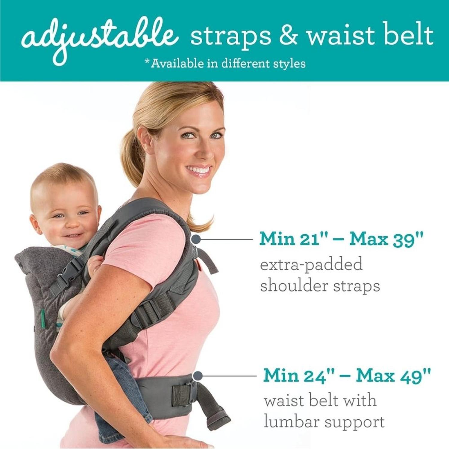PORTABEBES CONVERTIBLE 4 EN 1 INFANTINO FLIP LUXE - GRIS - 5
