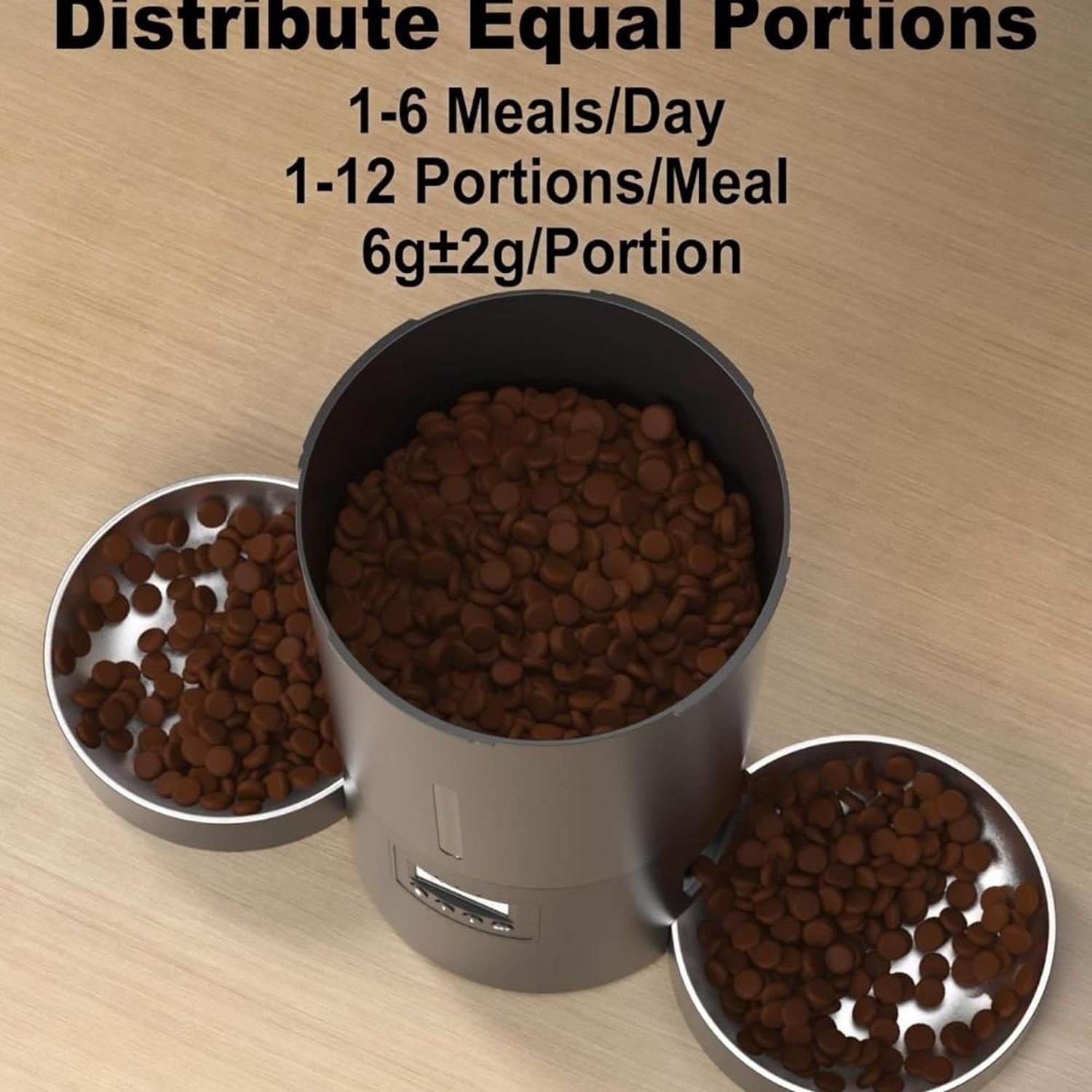 COMEDERO AUTOMÁTICO DOBLE PARA GATOS CON PLATOS DE INOX CON GRABACIÓN DE VOZ - 3