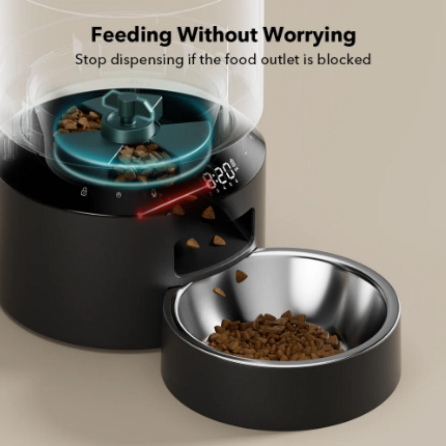COMEDERO ALIMENTADOR AUTOMÁTICO PARA MASCOTAS PETLIBRO 3L - 6