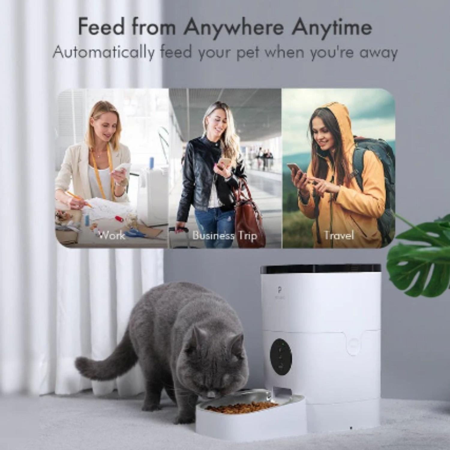 COMEDERO ALIMENTADOR AUTOMÁTICO PARA MASCOTAS WIFI PETLIBRO 3L - 9