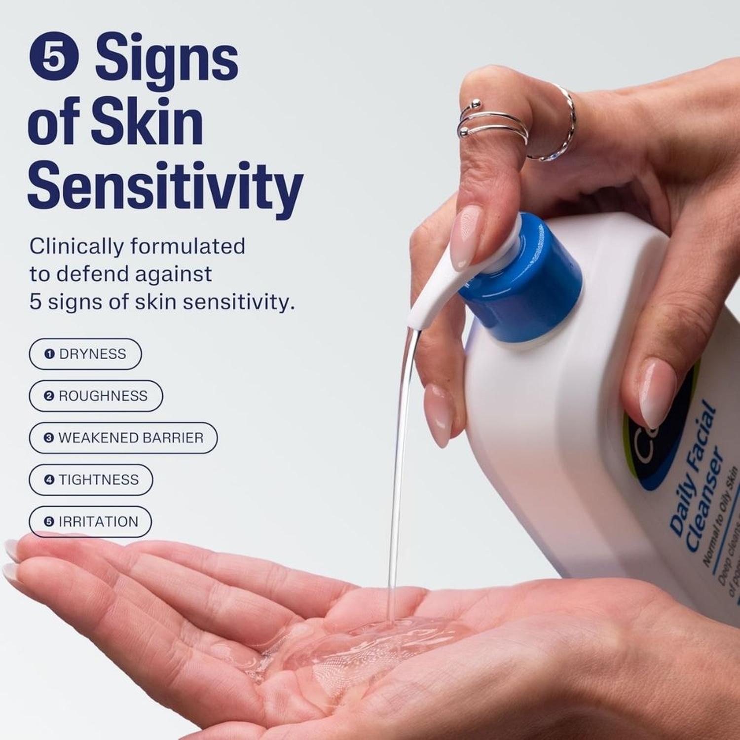 LIMPIADOR FACIAL DIARIO CETAPHIL PIELES SENSIBLES - 473 ML - 2