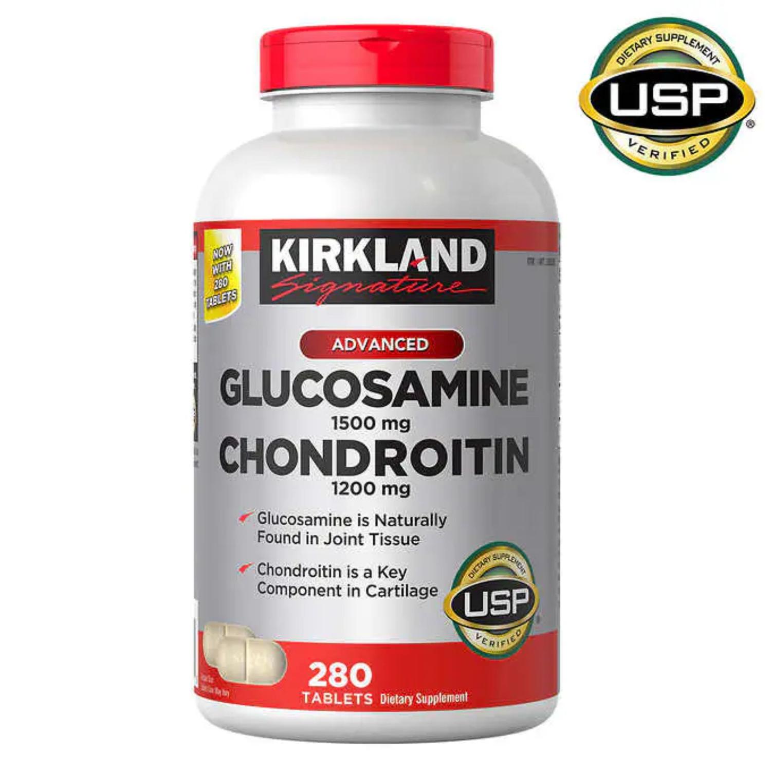 GLUCOSAMINA 1500MG CON CONDOINTRINA 1200MG KIRKLAND SIGNATURE 280 TAB - 1