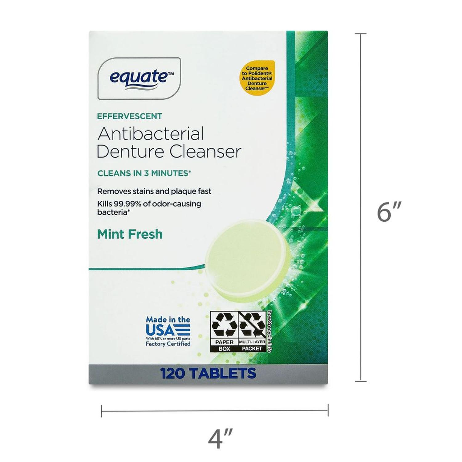 LIMPIADOR ANTIBACTERIANO EFERVESCENTES PARA DENTADURAS POSTIZAS SABOR MENTA - 120 UND - 3
