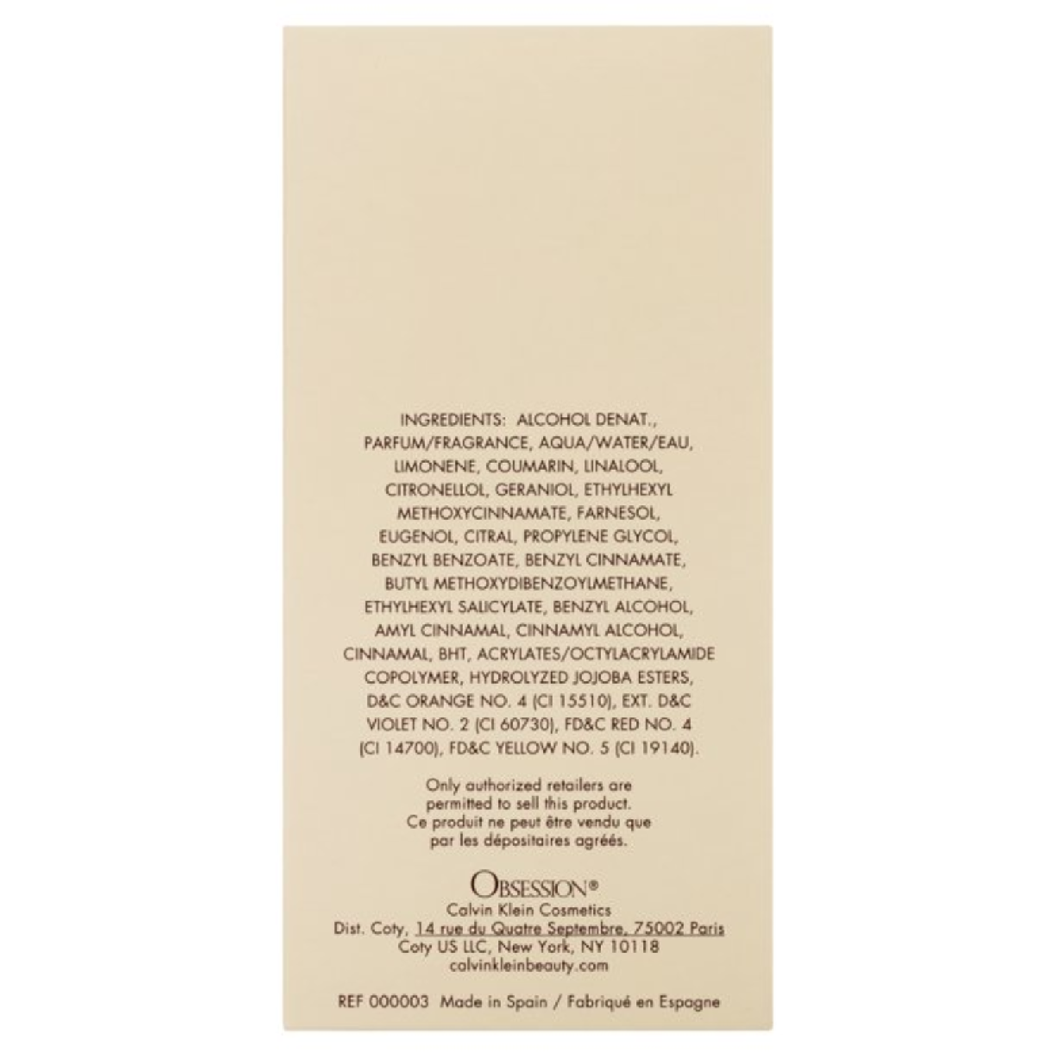 PERFUME PARA MUJER CALVIN KLEIN OBSESSION - 100 ML - 2