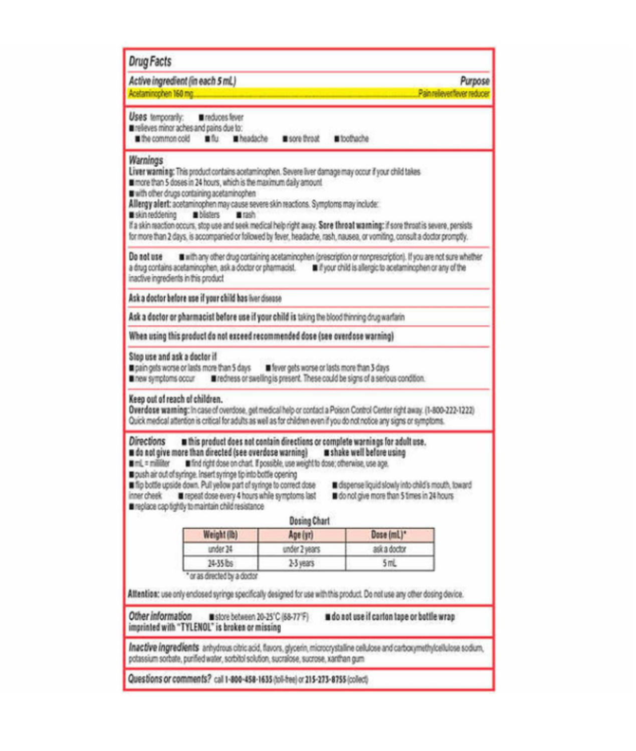 SUSPENSIÓN TYLENOL PARA BEBES SABOR CEREZA 60 ML - 2