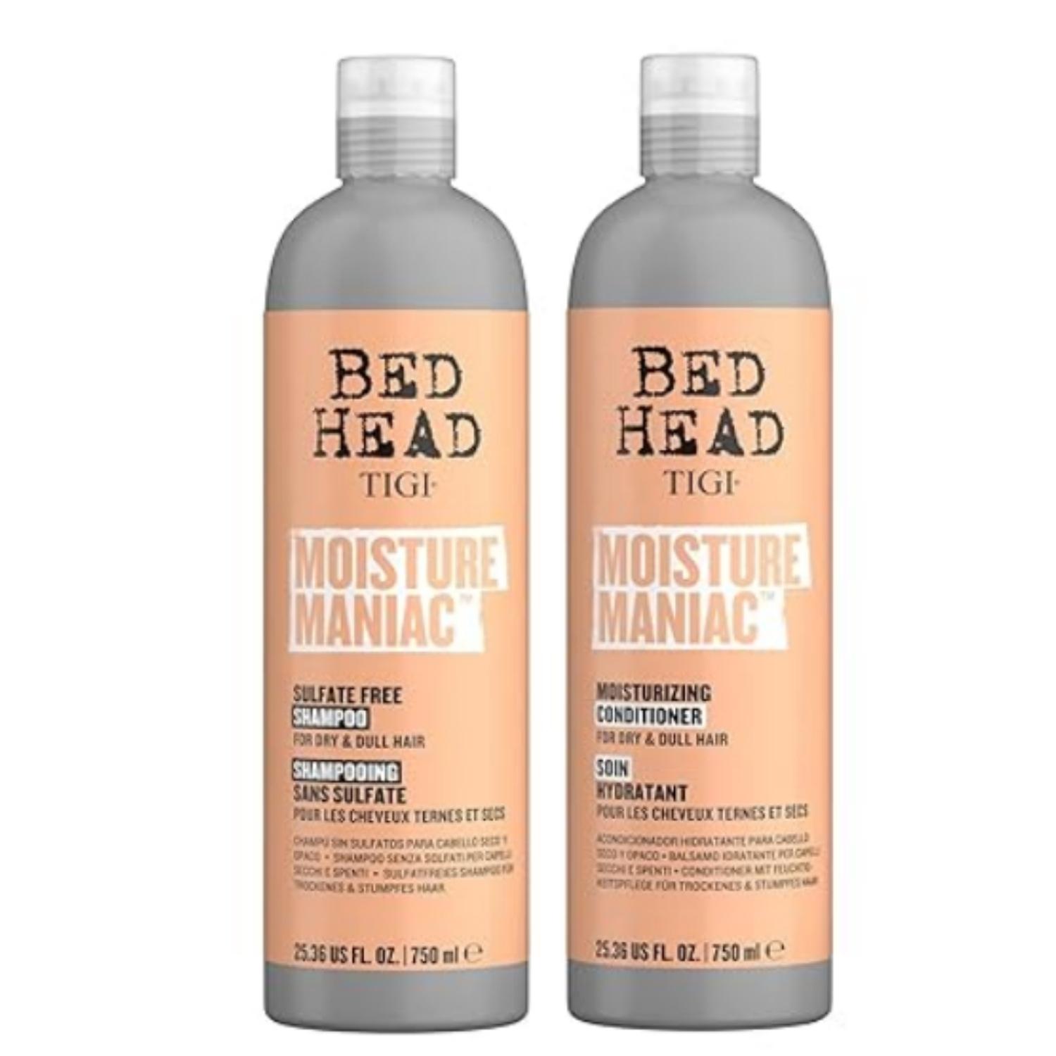 SET DUO SHAMPOO 750 ML Y ACONDICIONADOR 750 ML TIGI BED HEAD MOISTURE MANIAC - 1