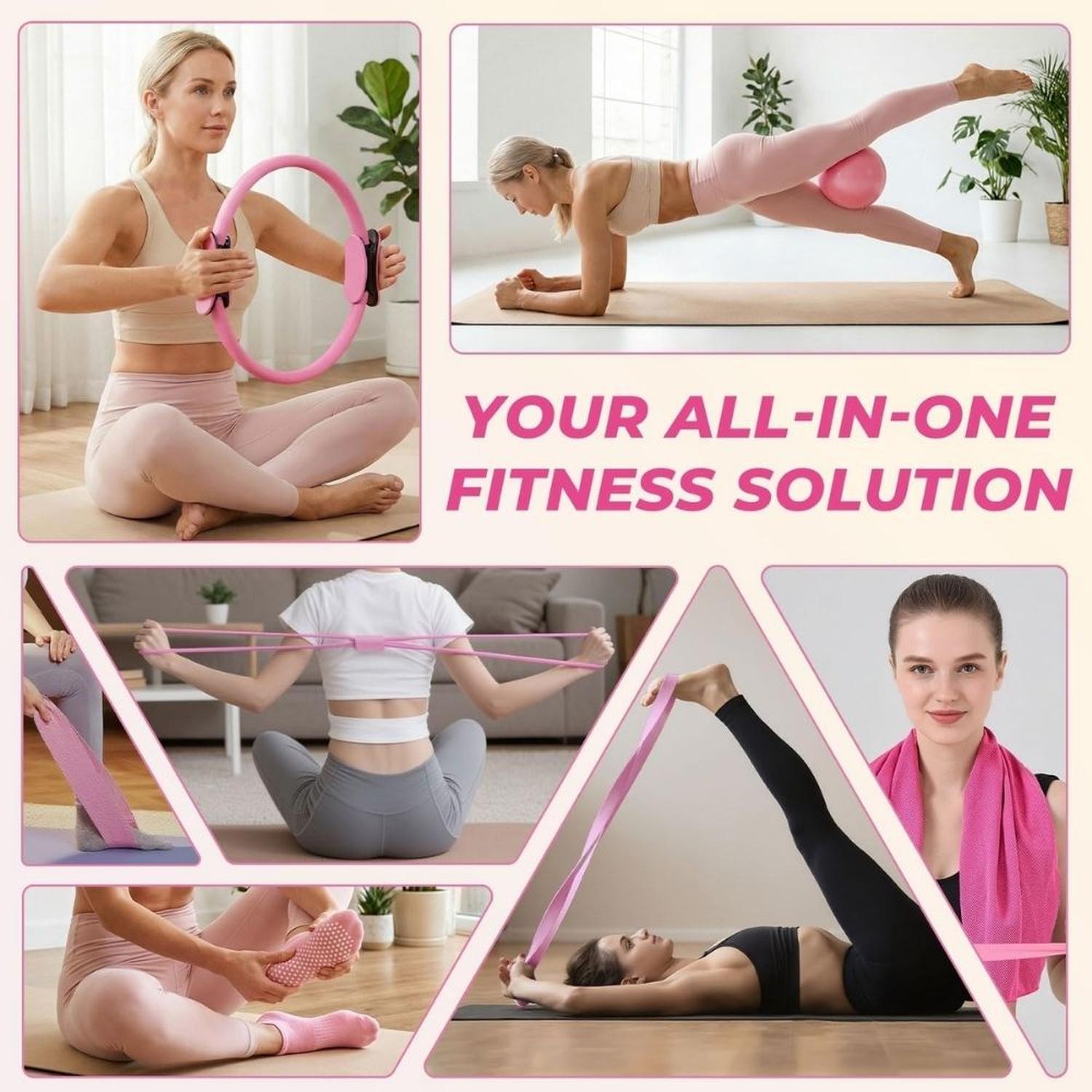 KIT ESENCIAL DE PILATES - ROSA - 2